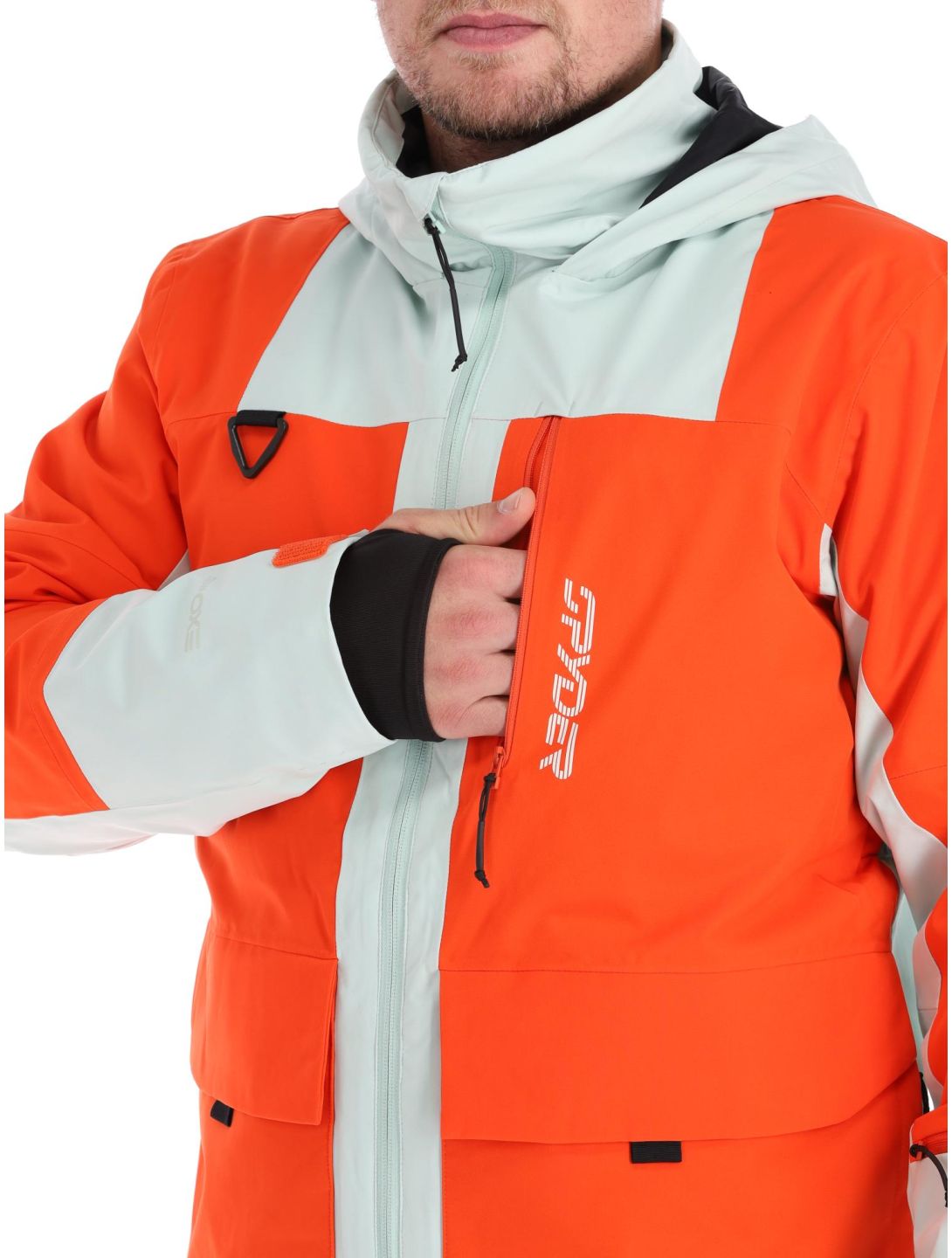 Spyder, Field chaqueta de esquí hombres Twisted Orange naranja, verde 