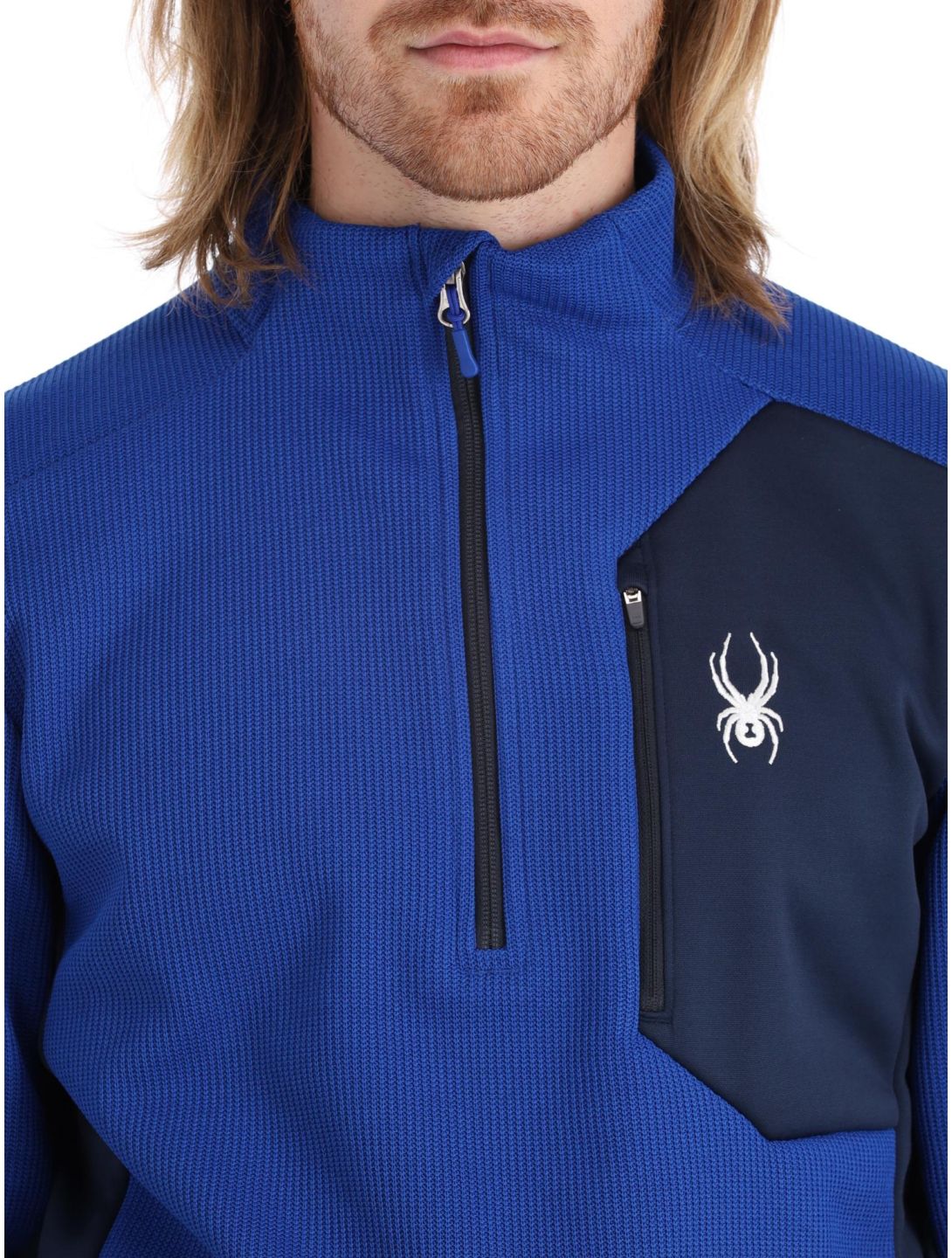 Spyder, Bandit 1/2 Zip jersey hombres Electric Blue azul 