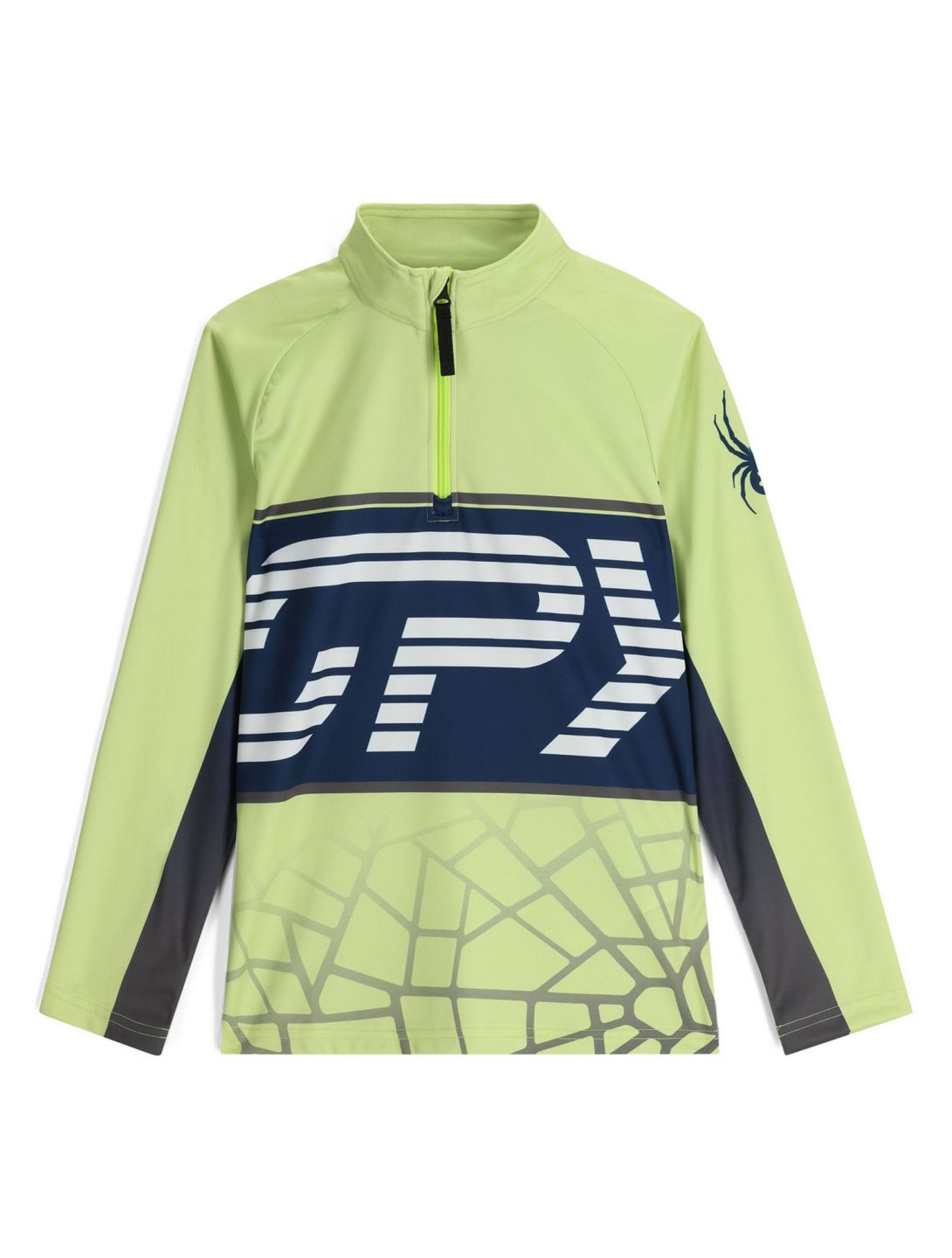 Spyder, Web 1/2 Zip jersey niños Lime Ice amarillo 