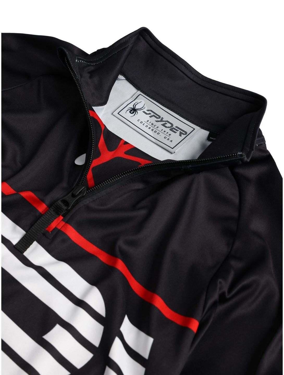 Spyder, Web 1/2 Zip jersey niños Black negro 