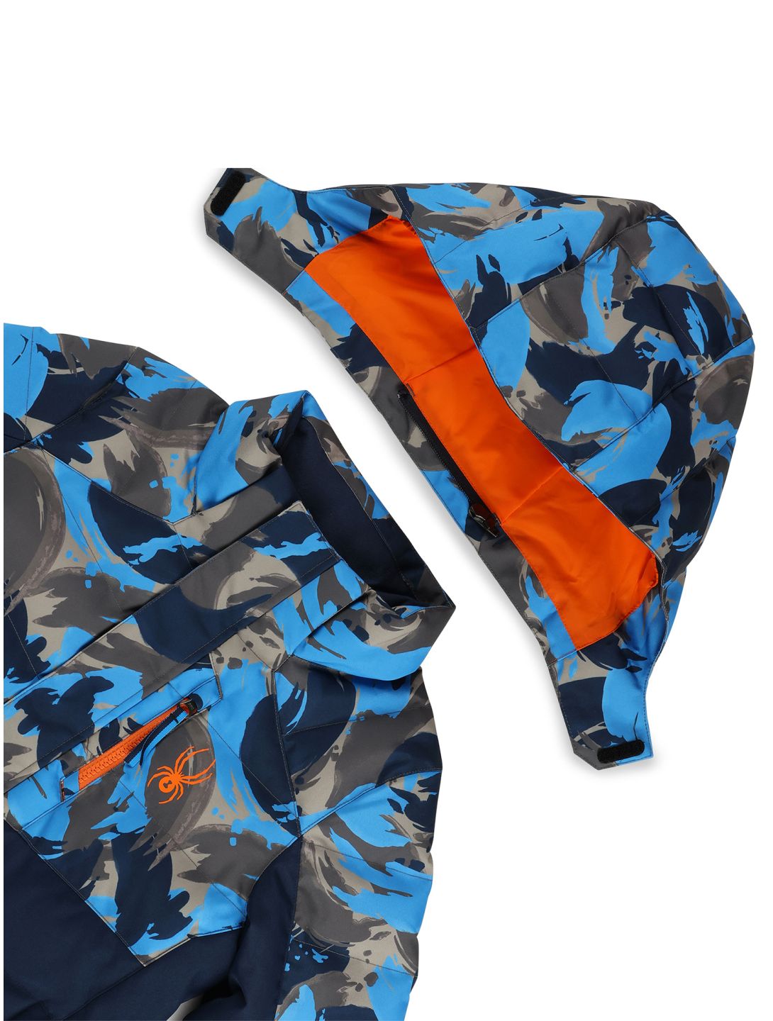 Spyder, Impulse Synthetic Down chaqueta de esquí niños Camouflage Aether Blue azul 