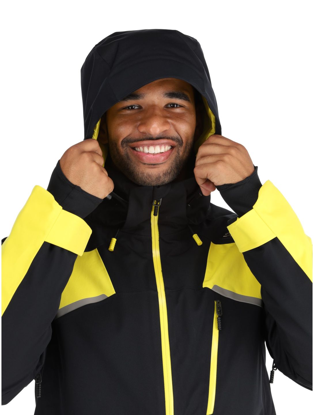 Spyder, Leader chaqueta de esquí hombres Acid Yellow amarillo, negro 