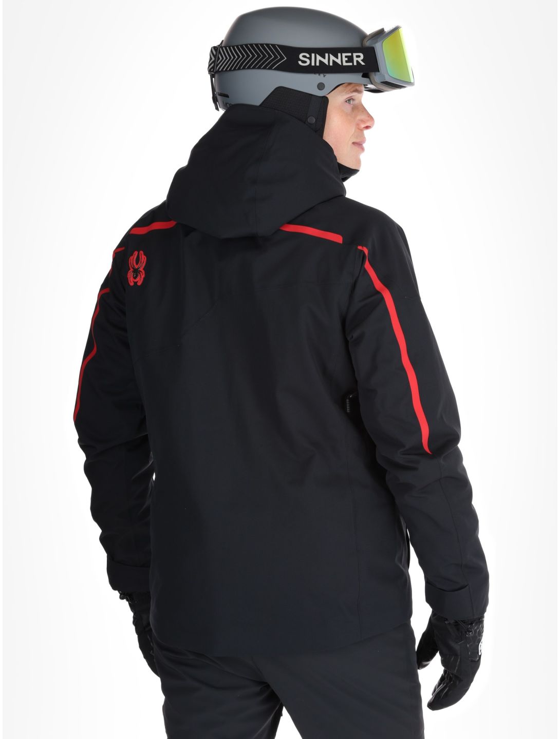 Spyder, Leader chaqueta de esquí hombres Black negro 