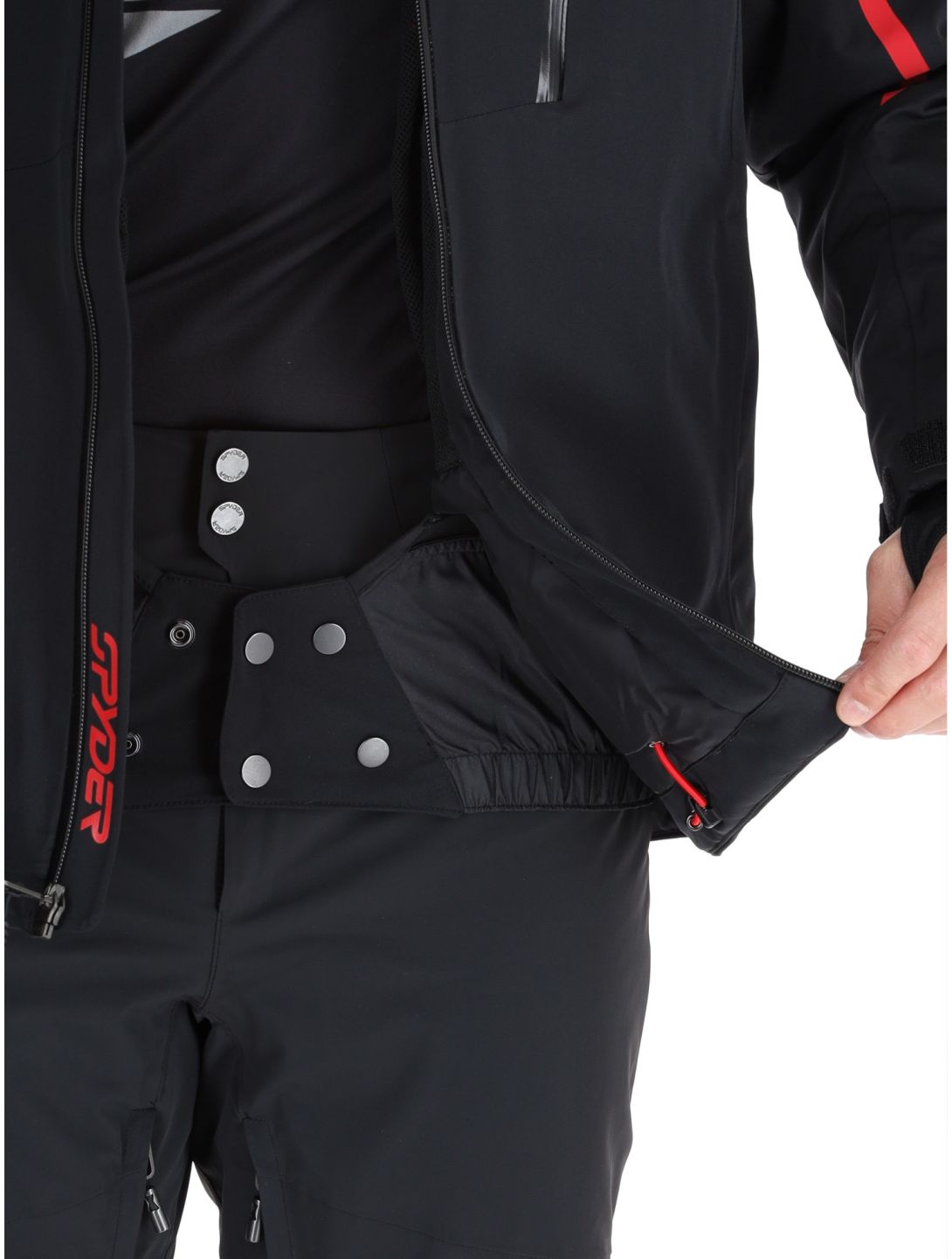 Spyder, Leader chaqueta de esquí hombres Black negro 