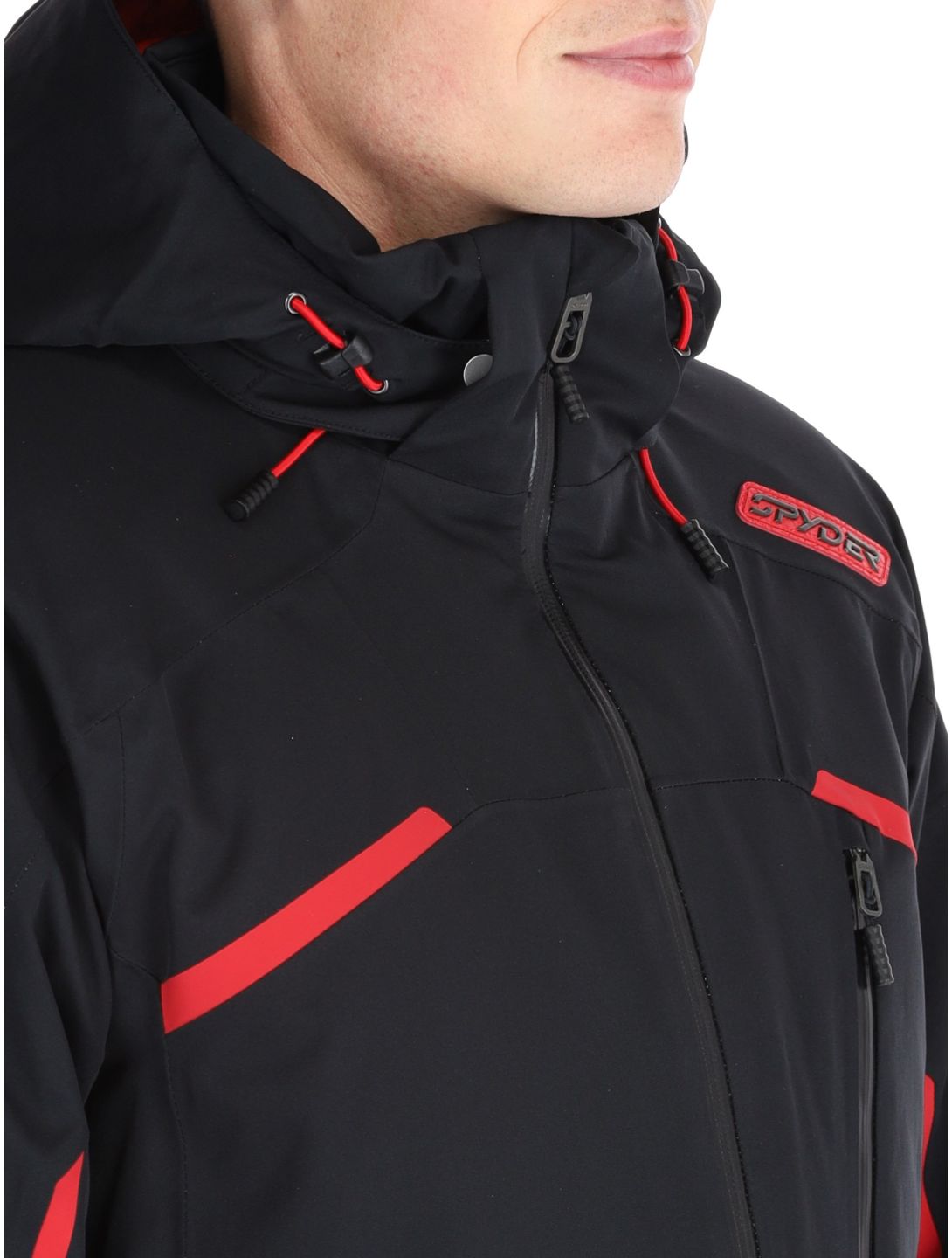 Spyder, Leader chaqueta de esquí hombres Black negro 