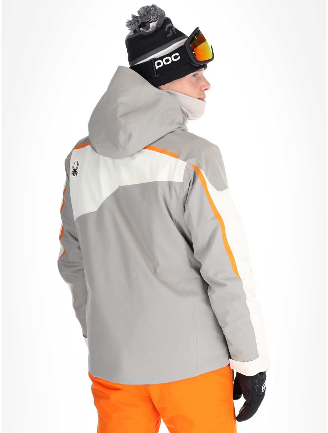 Spyder, Leader chaqueta de esquí hombres Concrete blanco, gris 