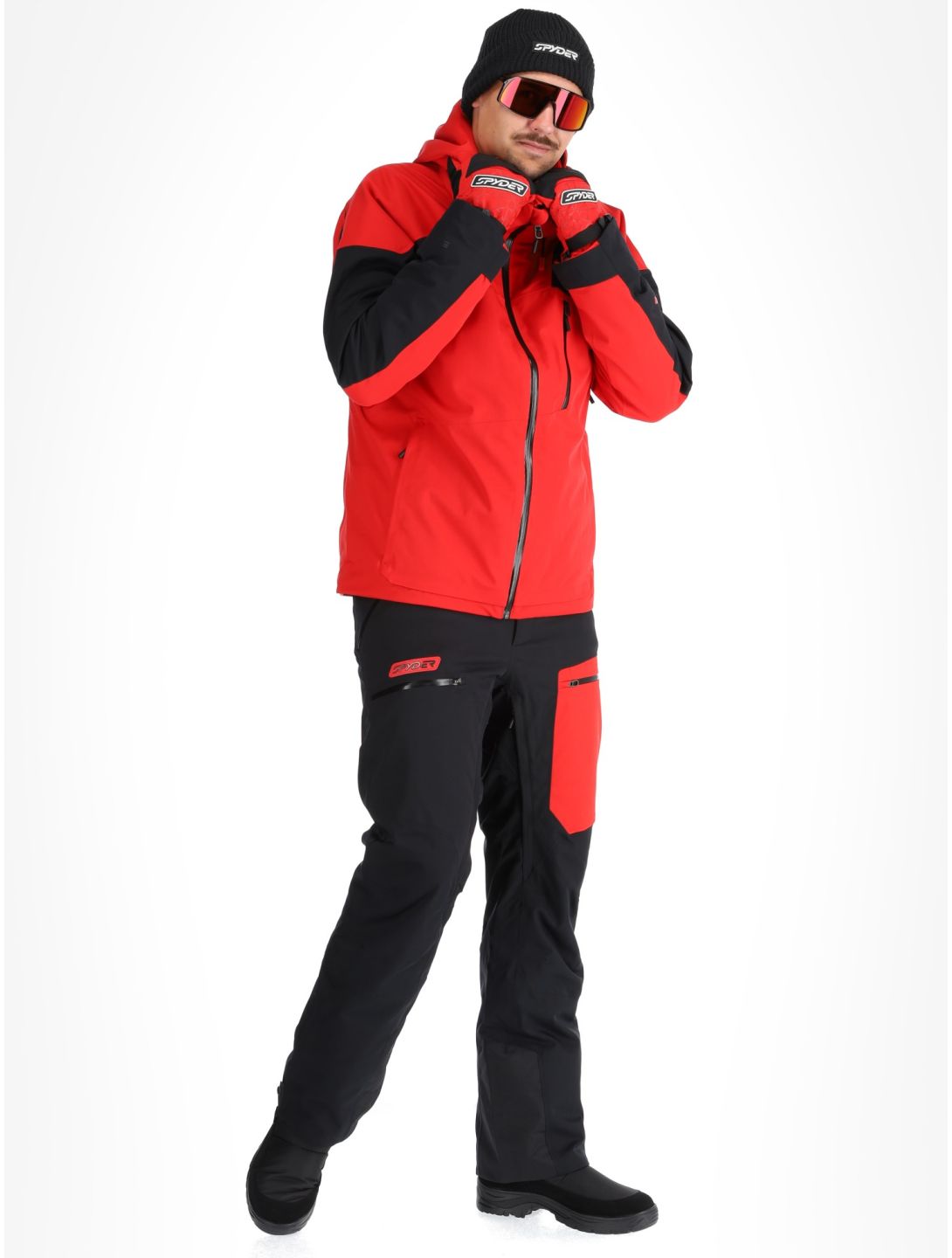 Spyder, Leader chaqueta de esquí hombres Spyder Red negro, rojo 