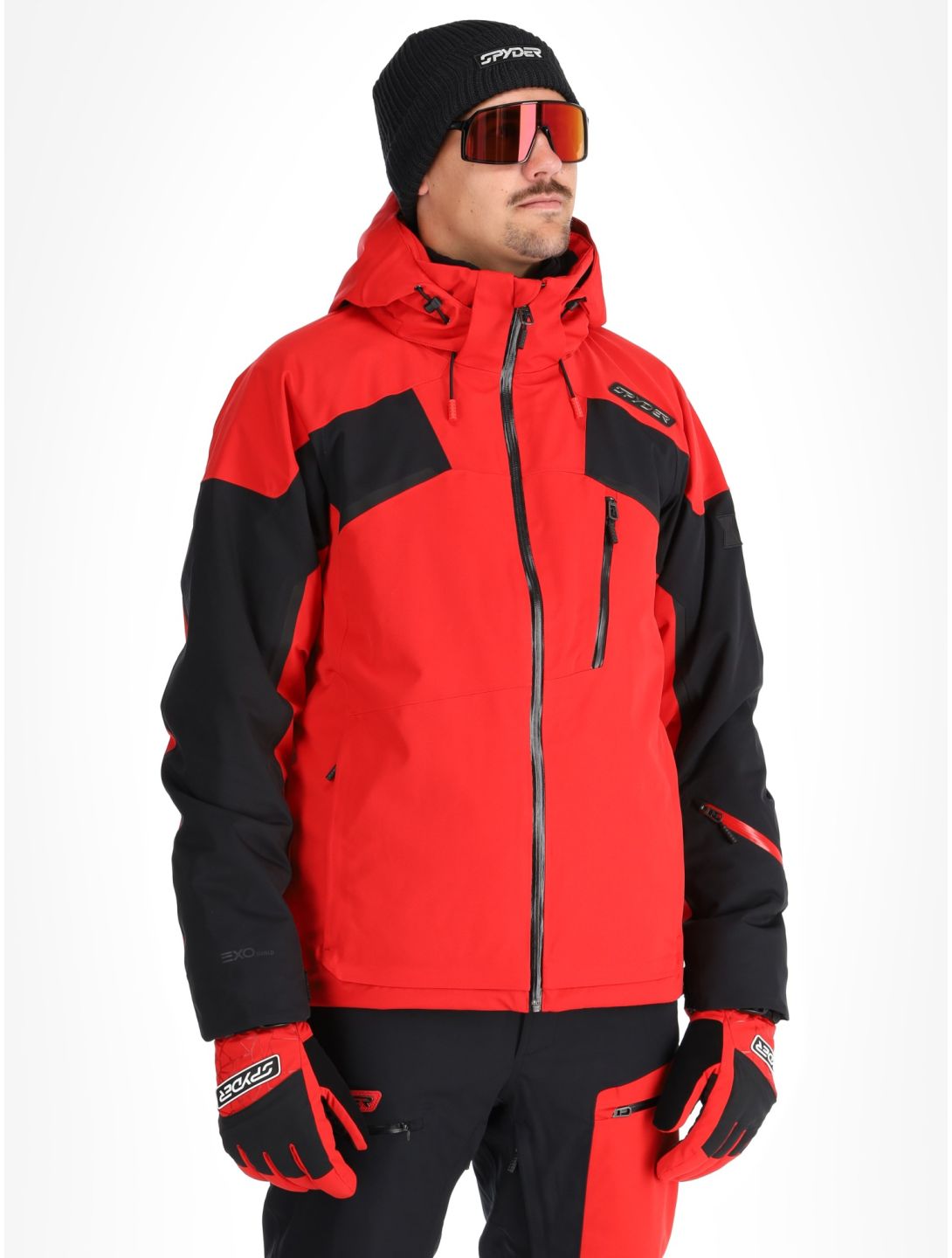 Spyder, Leader chaqueta de esquí hombres Spyder Red negro, rojo 