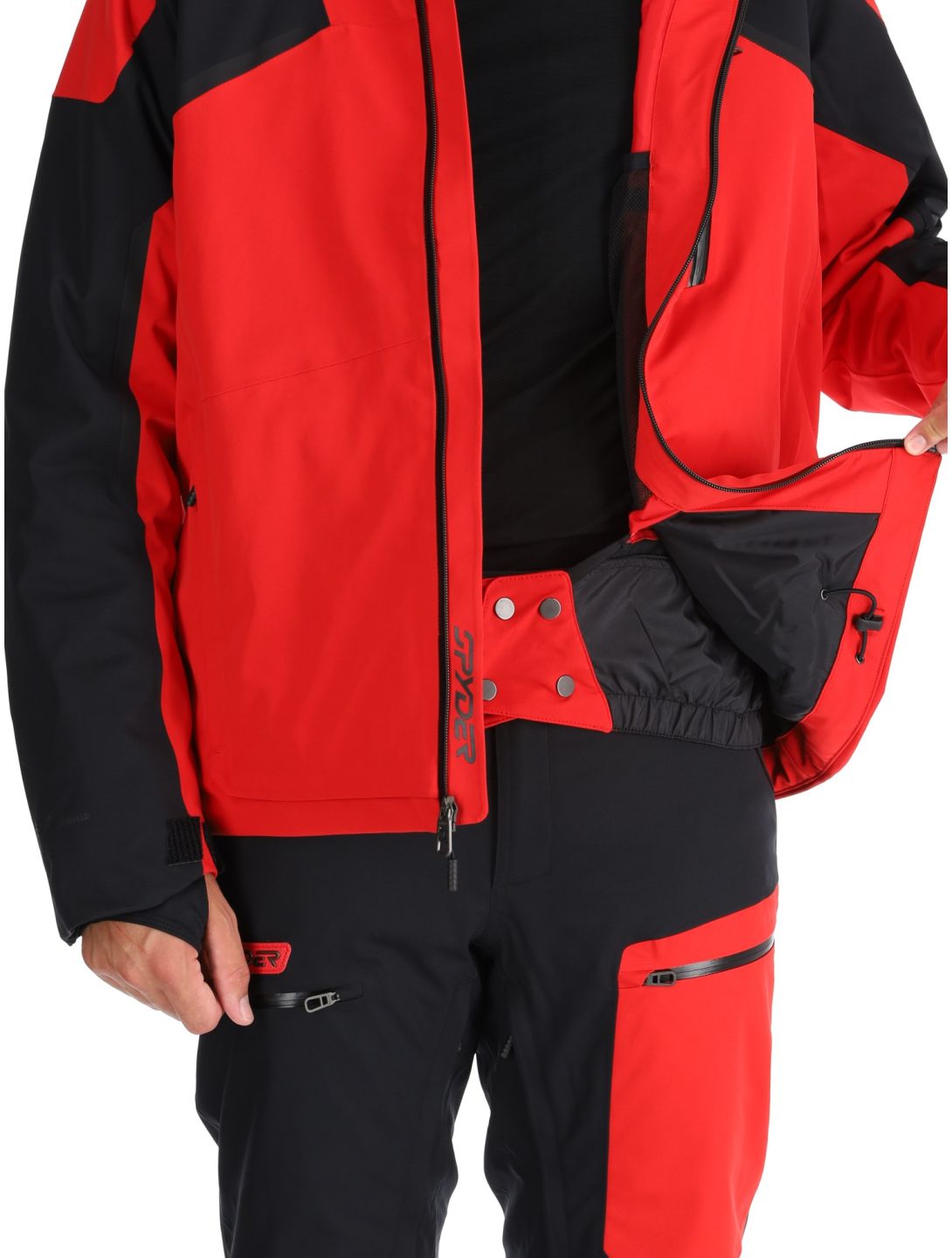 Spyder, Leader chaqueta de esquí hombres Spyder Red negro, rojo 