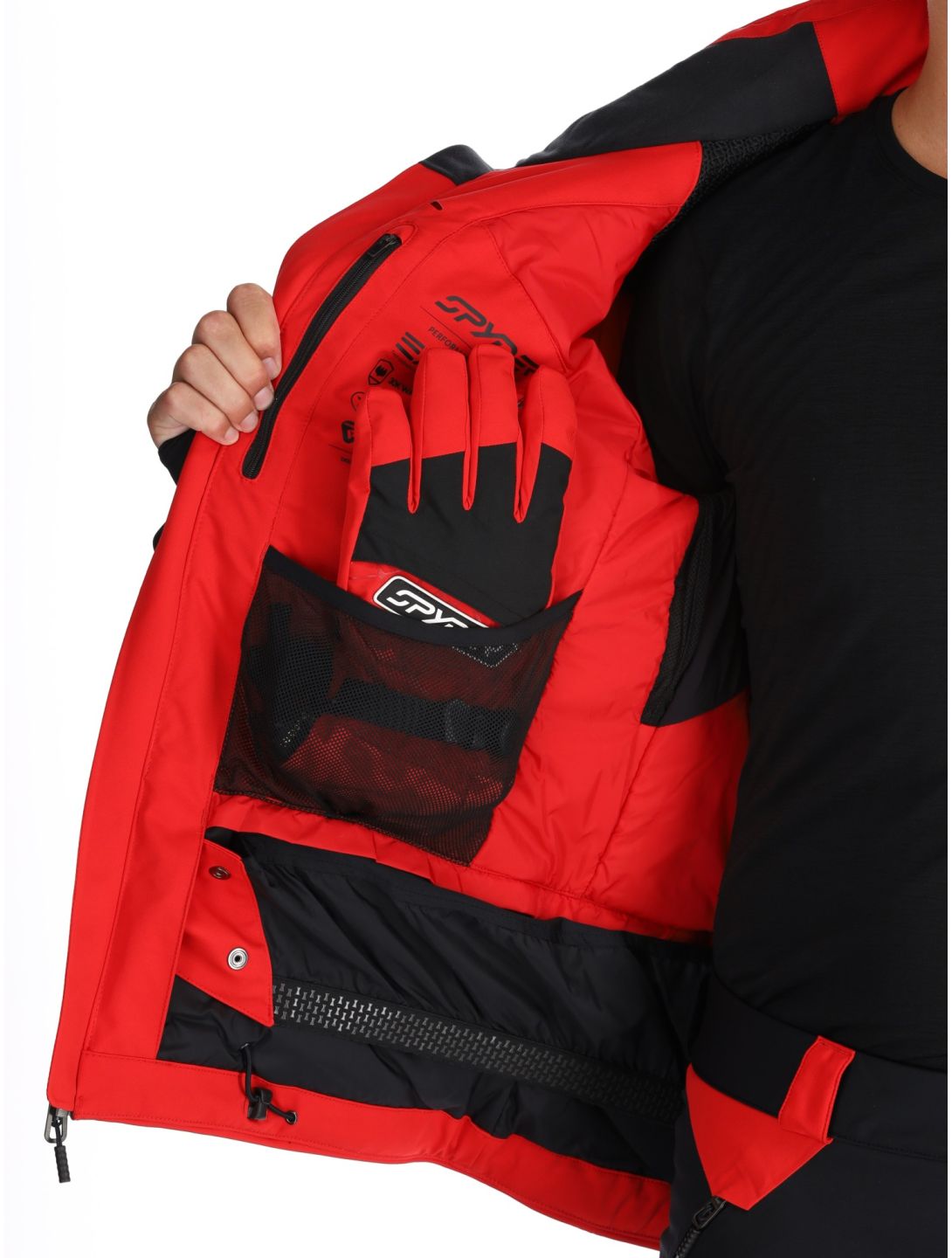 Spyder, Leader chaqueta de esquí hombres Spyder Red negro, rojo 