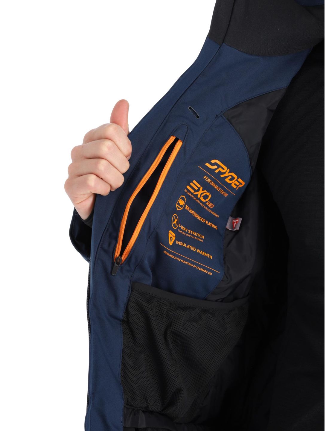 Spyder, Leader chaqueta de esquí hombres True Navy azul 