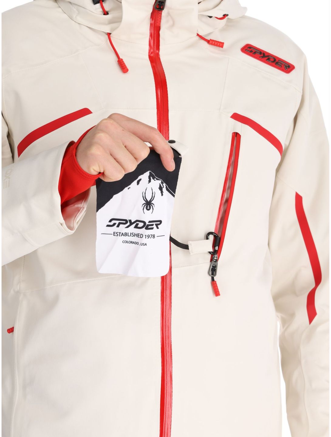 Spyder, Leader chaqueta de esquí hombres Vanilla Latte beige 