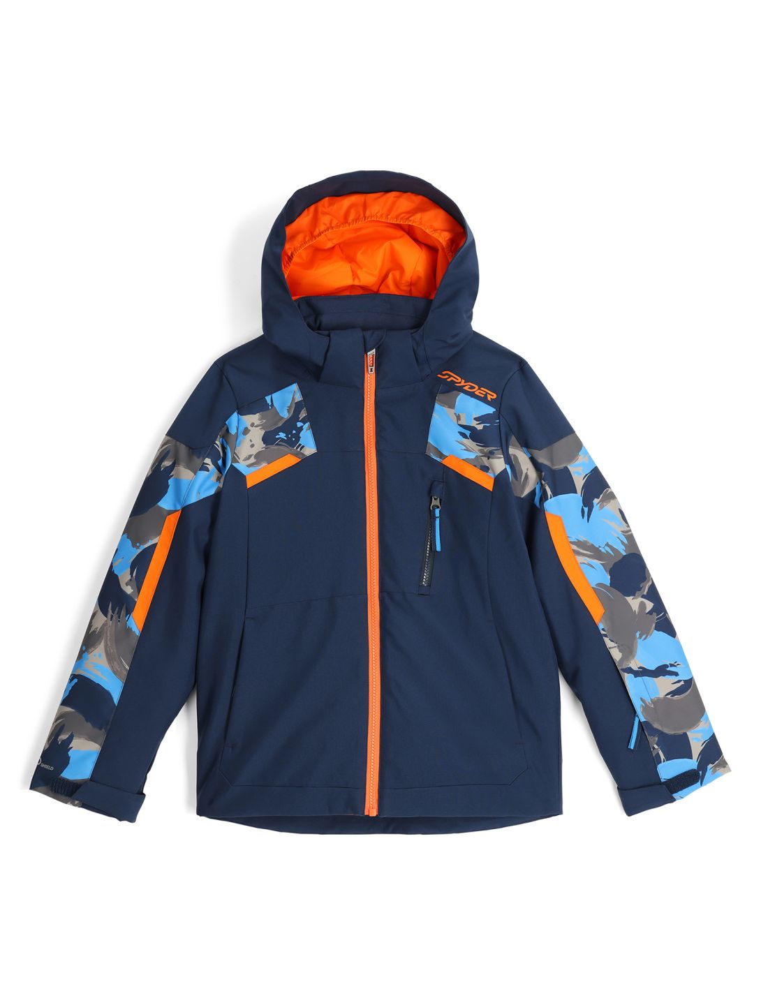 Spyder, Leader chaqueta de esquí niños Camouflage Aether Blue azul 