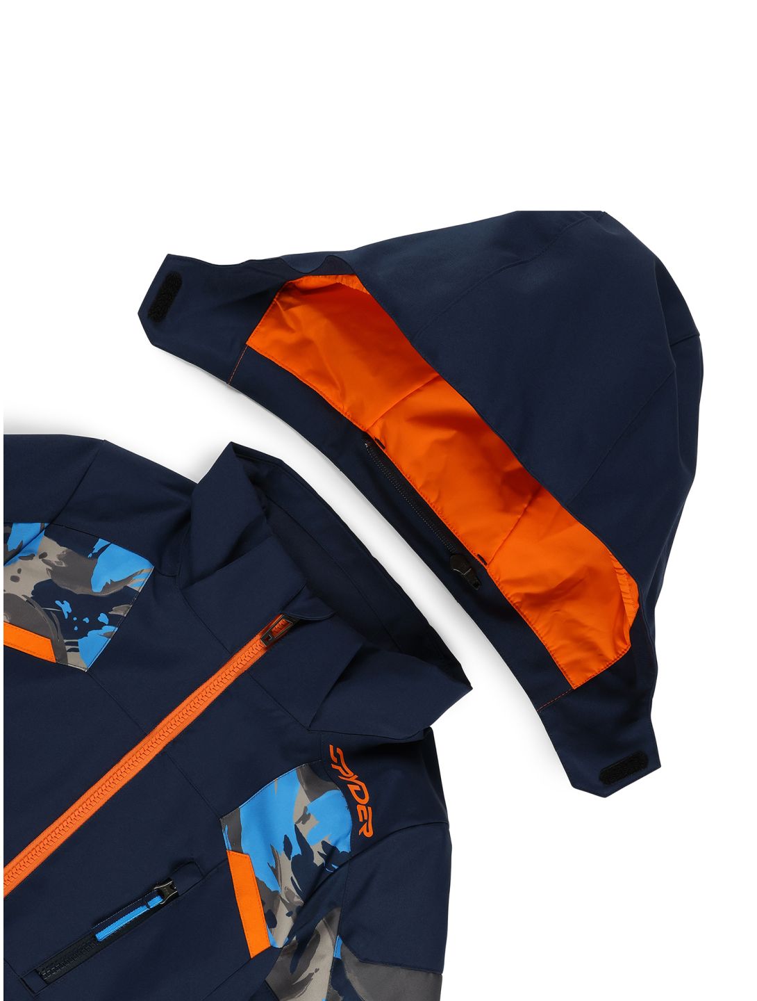 Spyder, Leader chaqueta de esquí niños Camouflage Aether Blue azul 