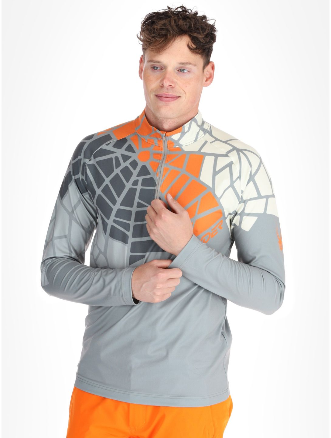 Spyder, Legacy 1/2 Zip jersey hombres Concrete gris 