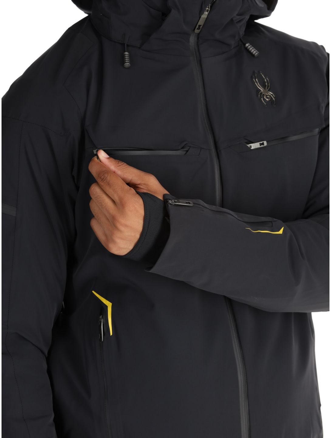 Spyder, Monterosa chaqueta de esquí hombres Black negro 