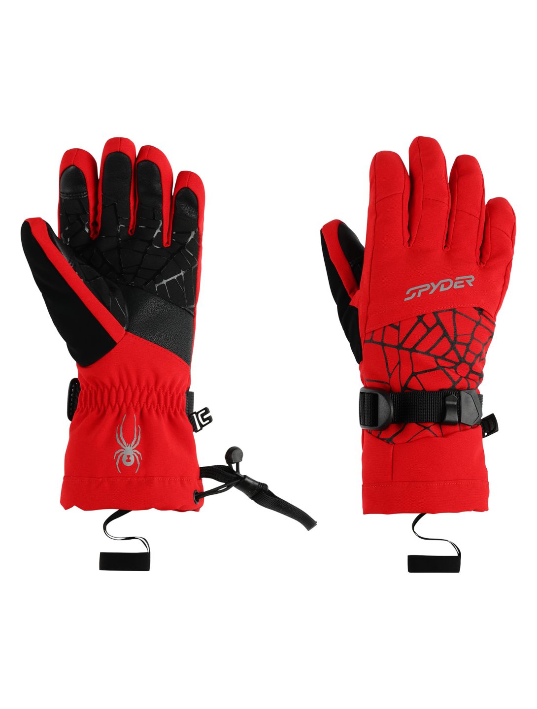 Spyder, Overweb guantes de esquí niños Spyder Red rojo 