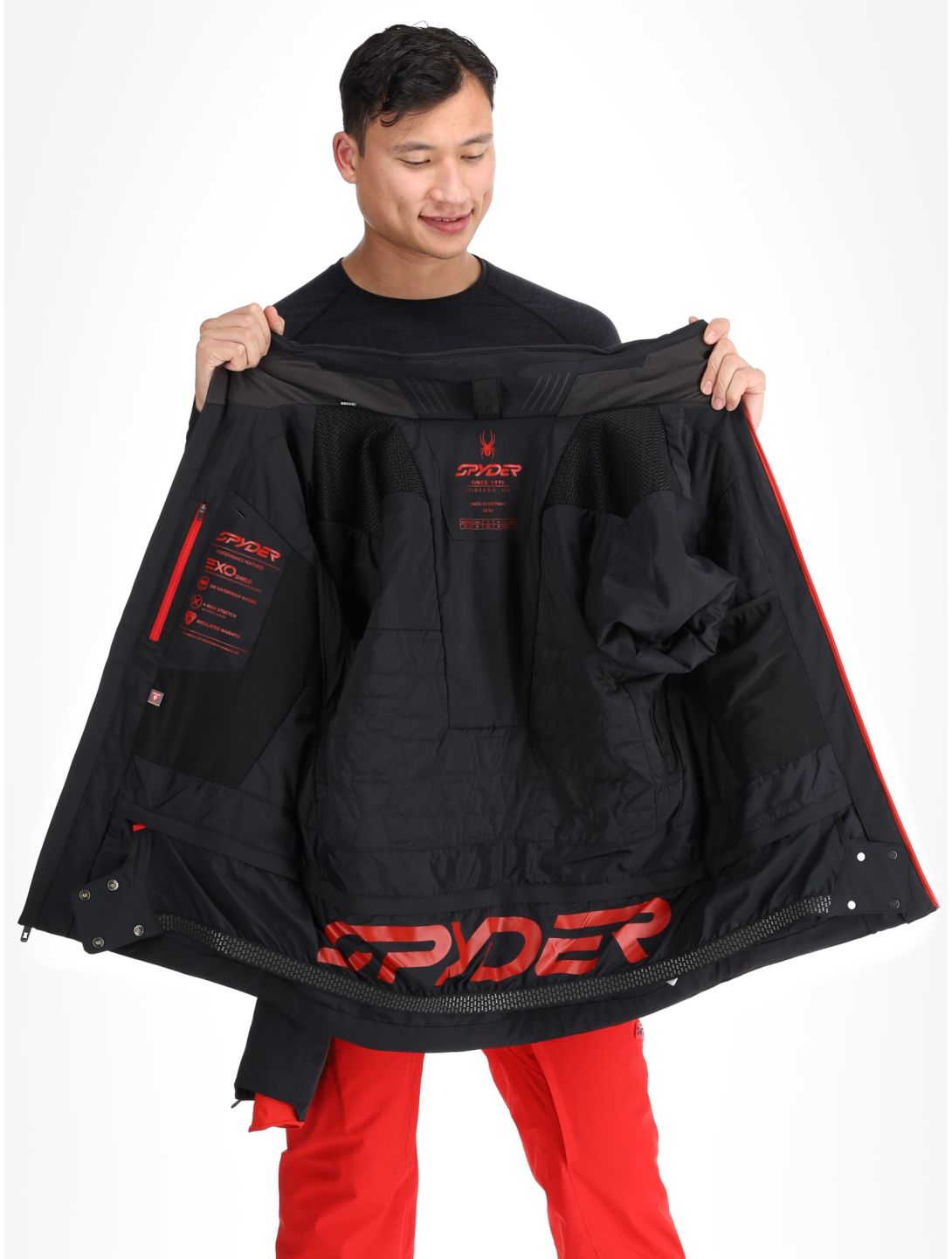 Spyder, Pinnacle chaqueta de esquí hombres Black negro 