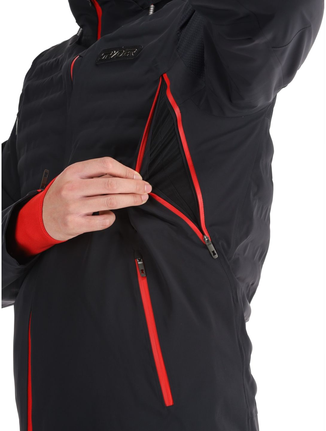 Spyder, Pinnacle chaqueta de esquí hombres Black negro 