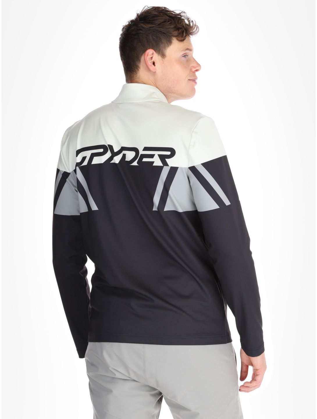 Spyder, Podium 1/2 Zip jersey hombres Black marrón, negro 