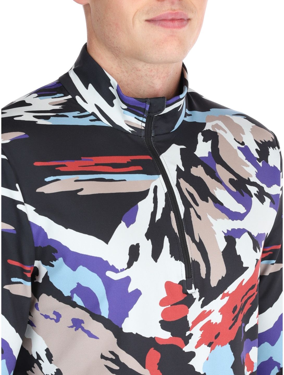 Spyder, Podium 1/2 Zip jersey hombres Paint By Numbers Purple Flash multicolor 