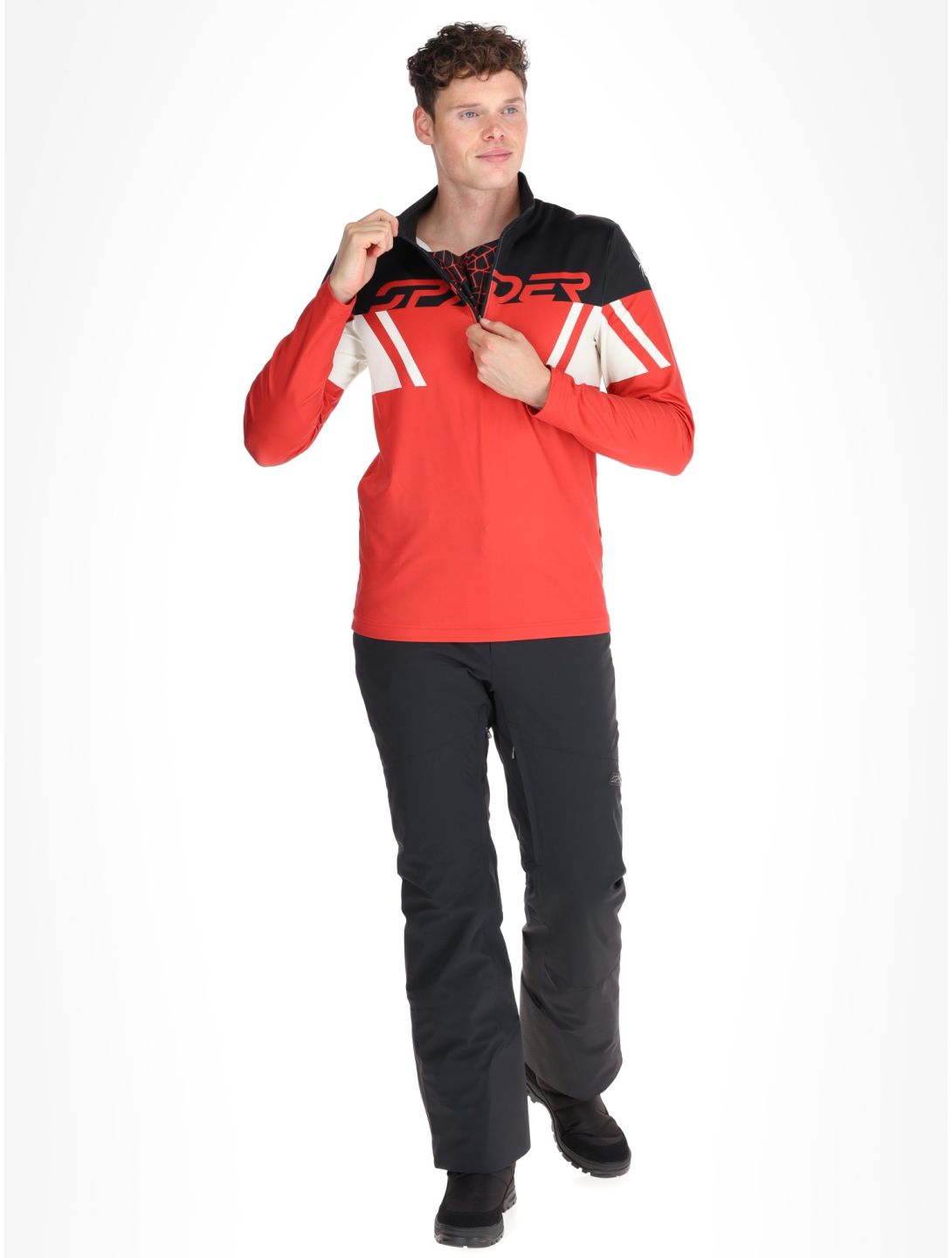 Spyder, Podium 1/2 Zip jersey hombres Spyder Red rojo 