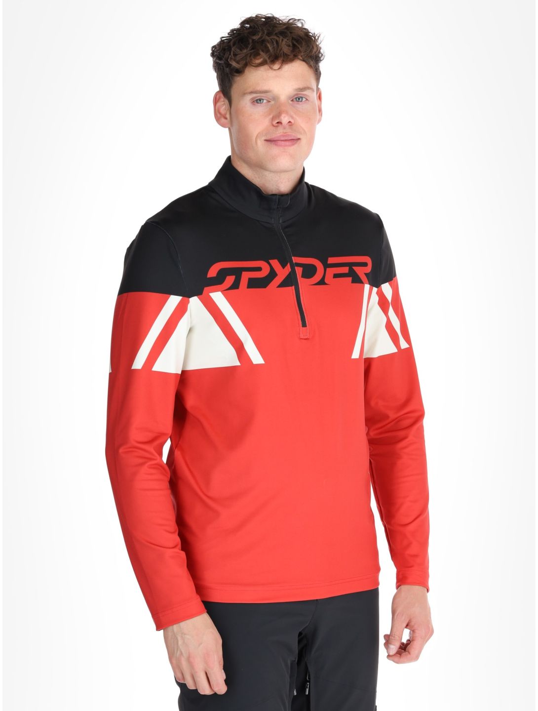 Spyder, Podium 1/2 Zip jersey hombres Spyder Red rojo 