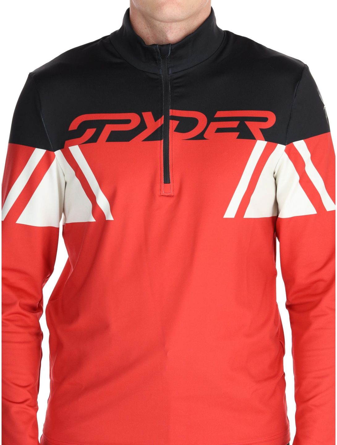 Spyder, Podium 1/2 Zip jersey hombres Spyder Red rojo 