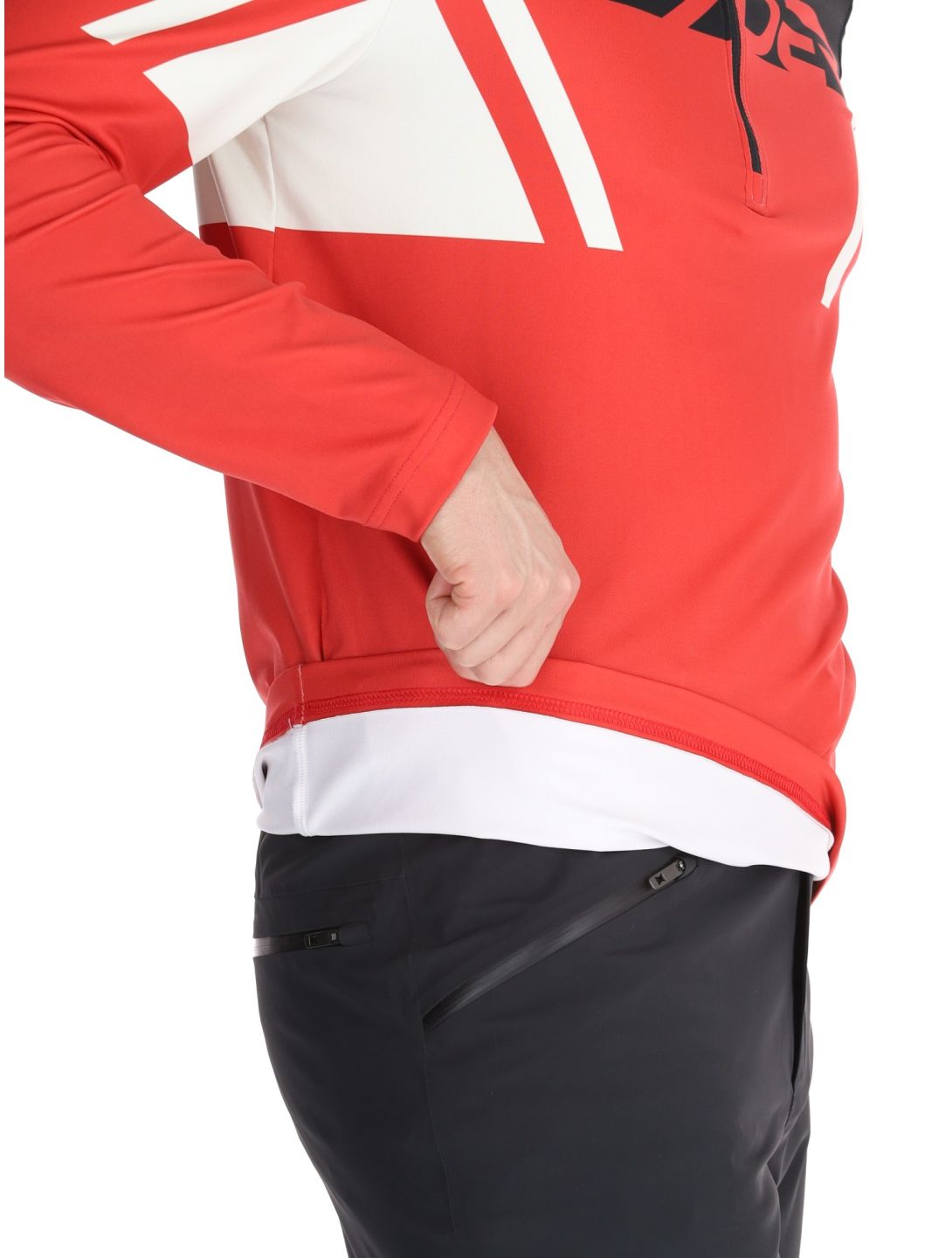 Spyder, Podium 1/2 Zip jersey hombres Spyder Red rojo 