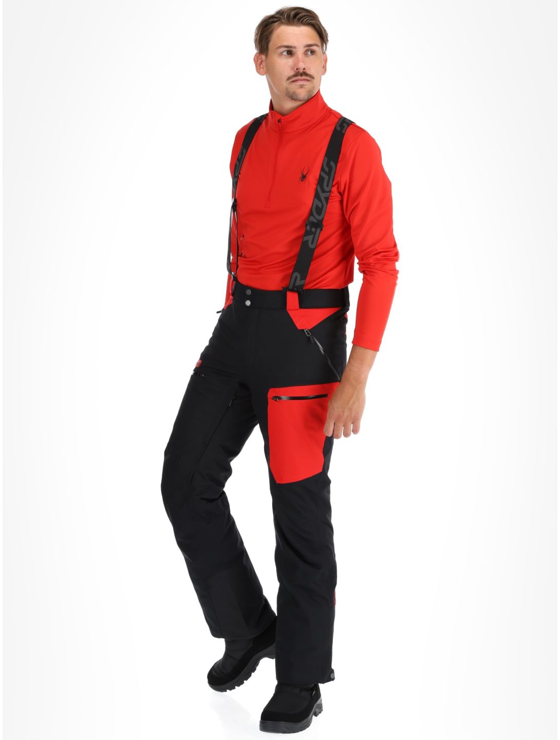 Spyder, Propulsion pantalones de esquí hombres Black negro 