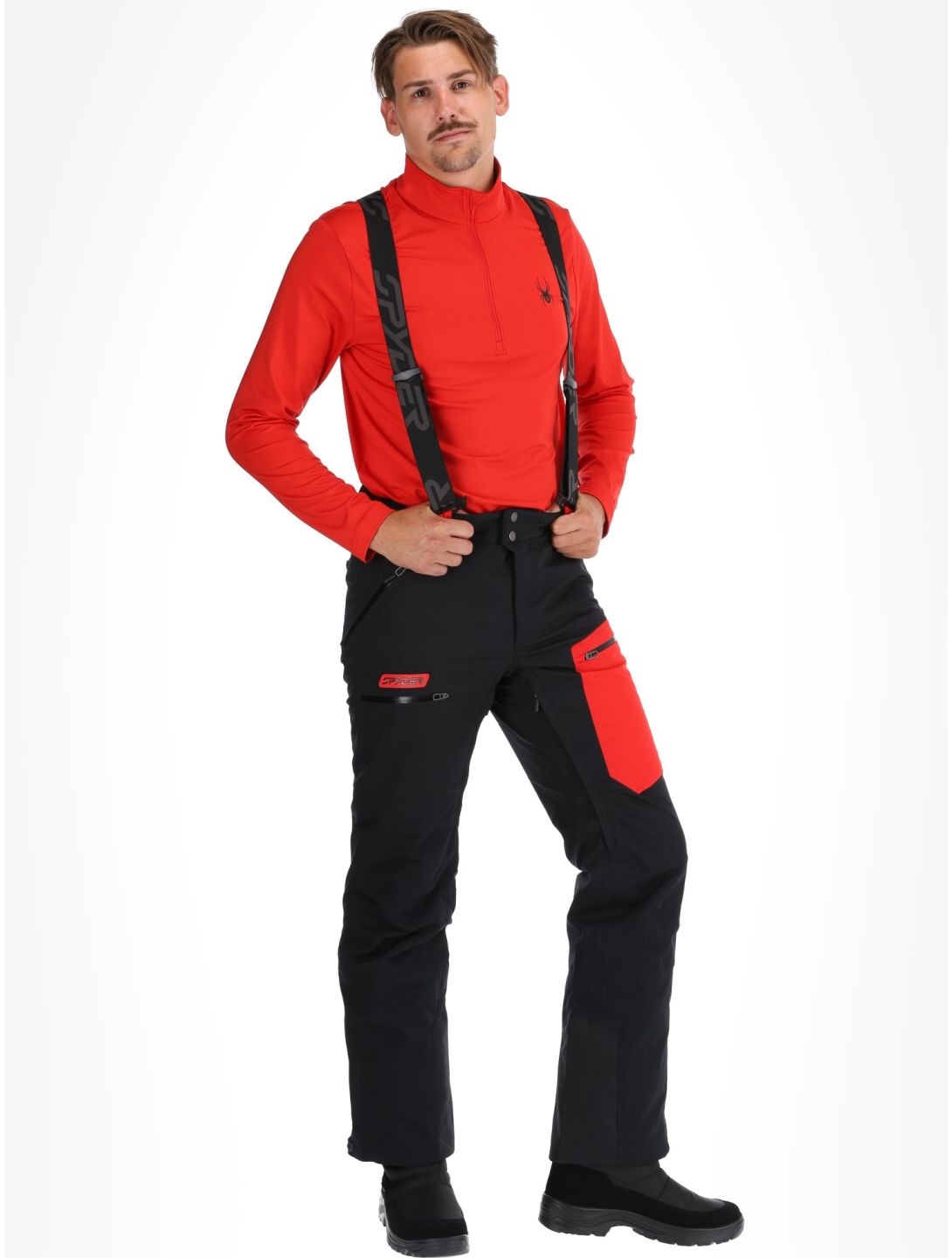 Spyder, Propulsion pantalones de esquí hombres Black negro 