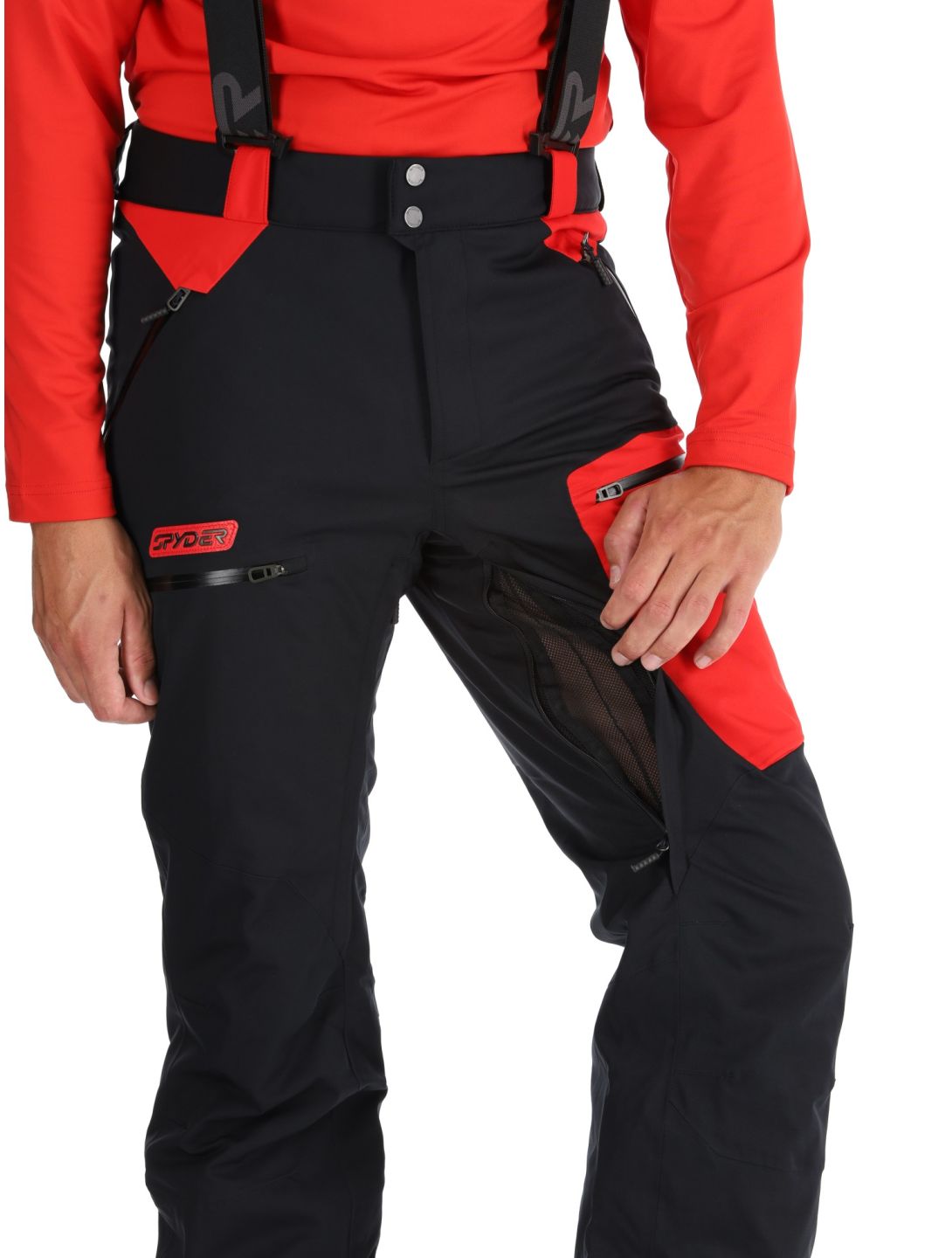 Spyder, Propulsion pantalones de esquí hombres Black negro 