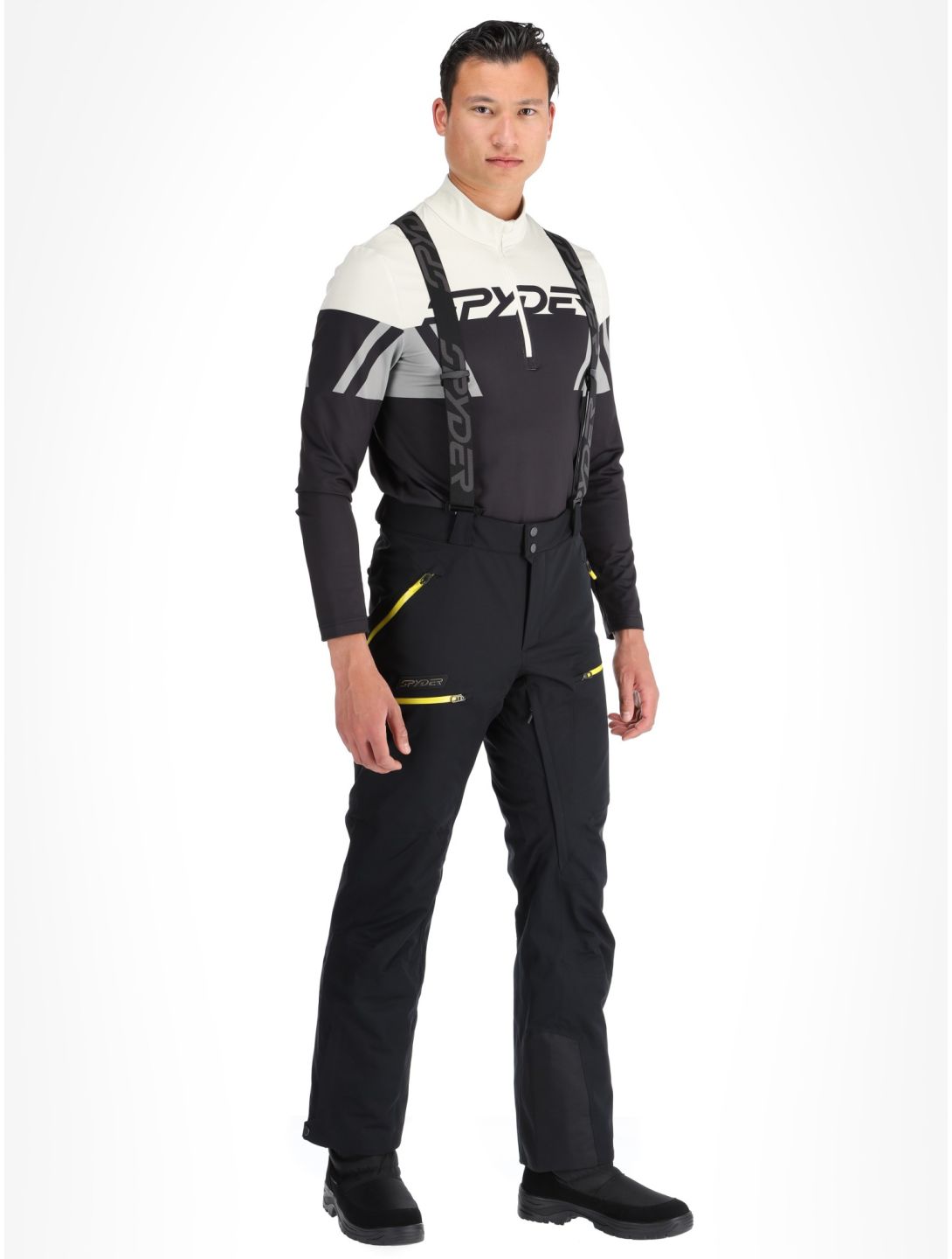 Spyder, Propulsion pantalones de esquí hombres Black negro 