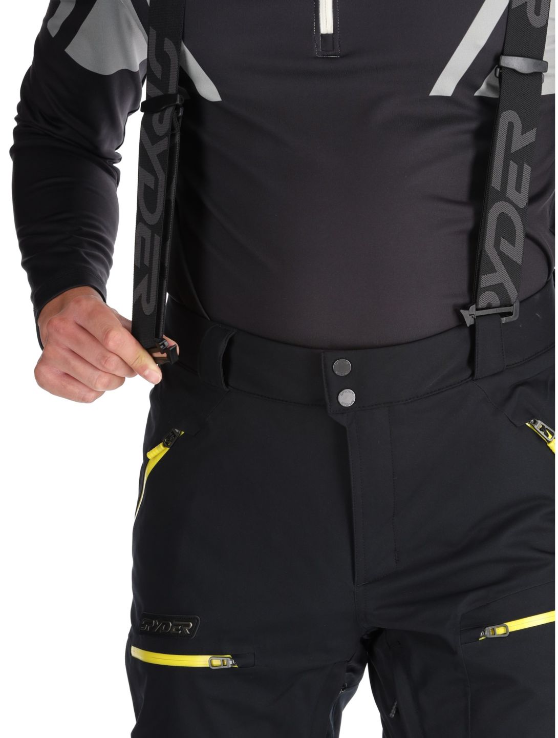 Spyder, Propulsion pantalones de esquí hombres Black negro 