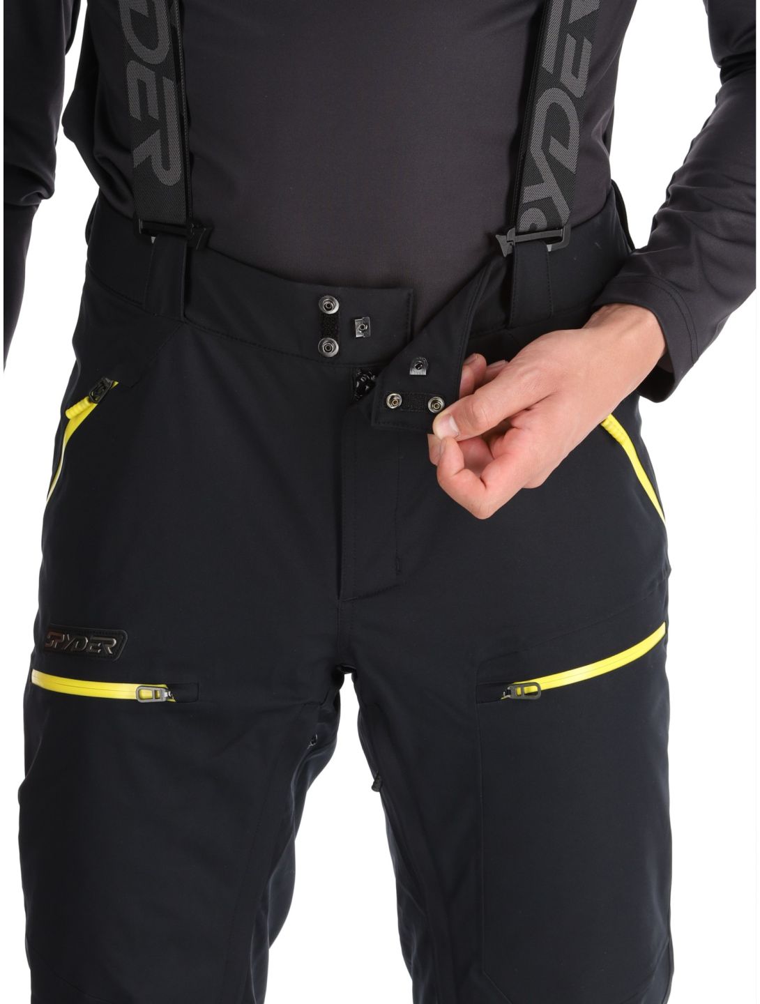 Spyder, Propulsion pantalones de esquí hombres Black negro 