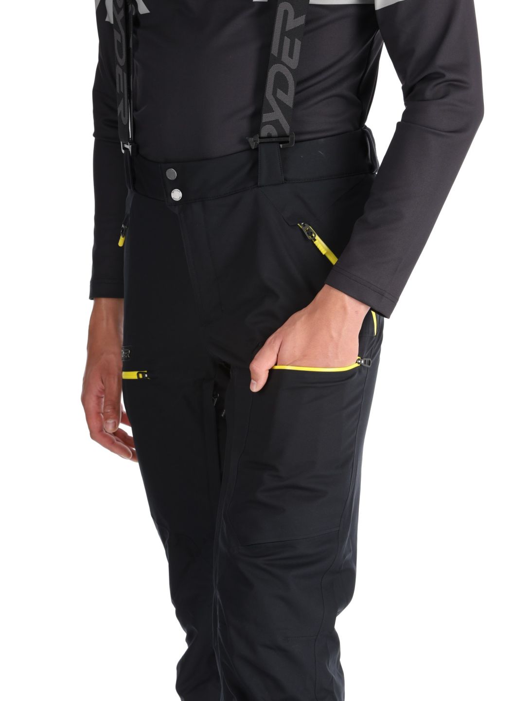 Spyder, Propulsion pantalones de esquí hombres Black negro 