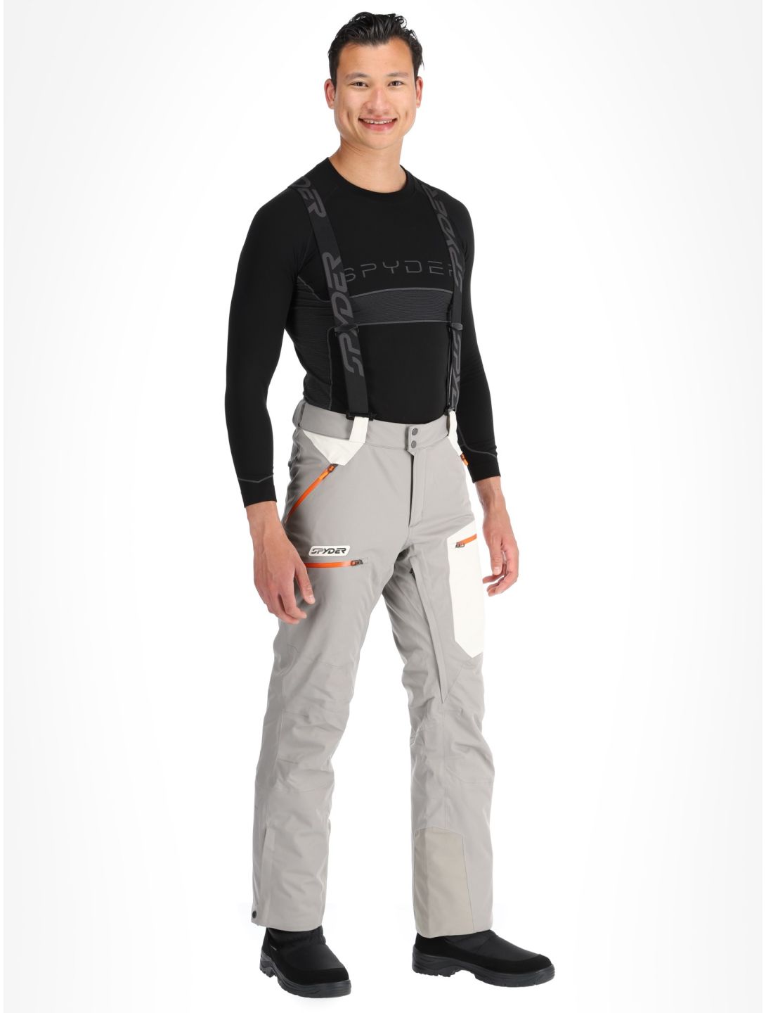 Spyder, Propulsion pantalones de esquí hombres Concrete gris 