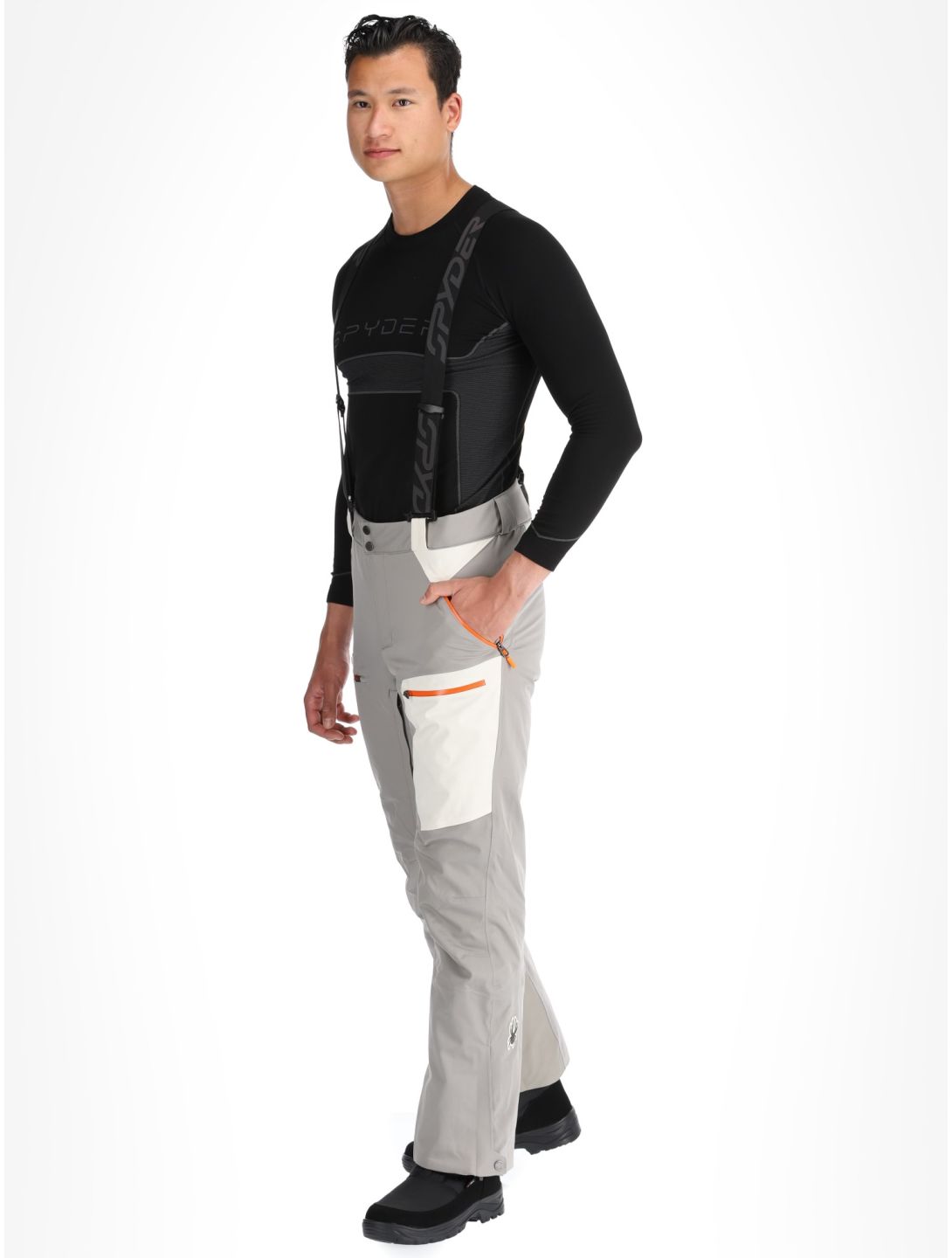 Spyder, Propulsion pantalones de esquí hombres Concrete gris 