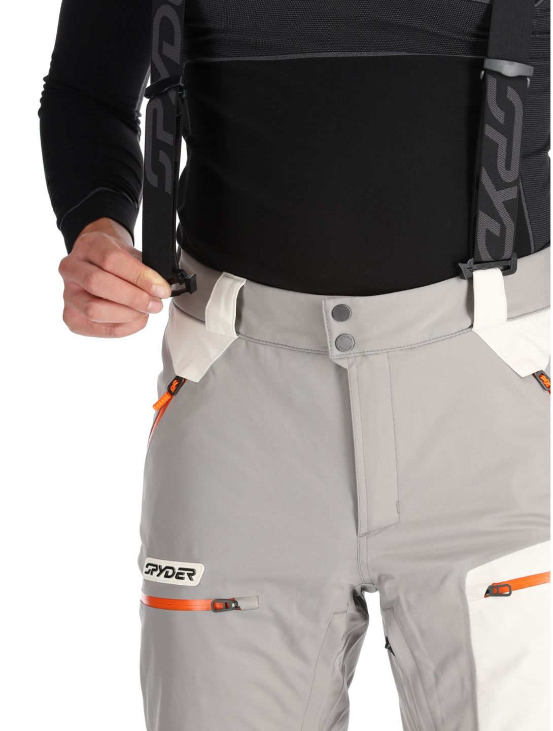 Spyder, Propulsion pantalones de esquí hombres Concrete gris 