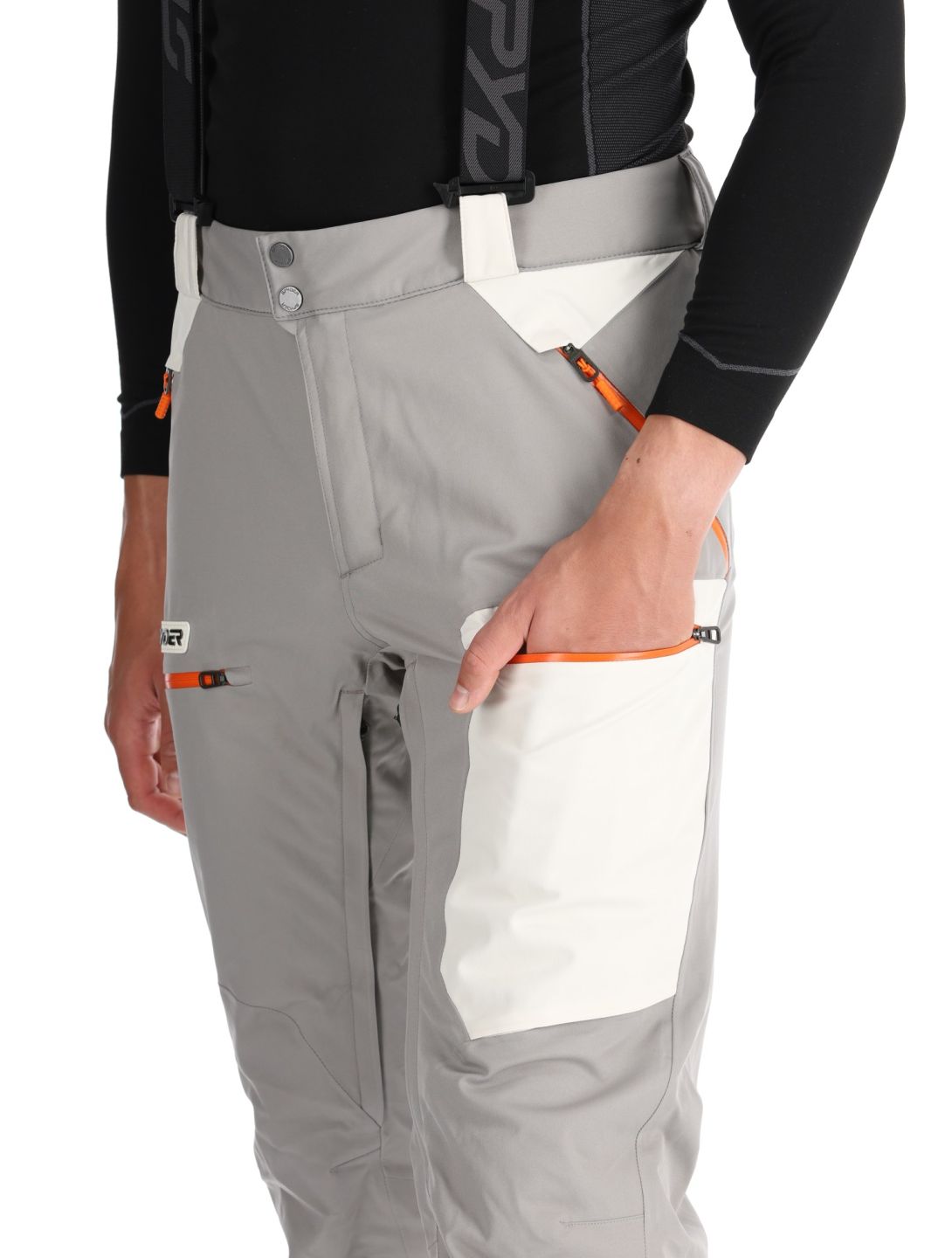 Spyder, Propulsion pantalones de esquí hombres Concrete gris 