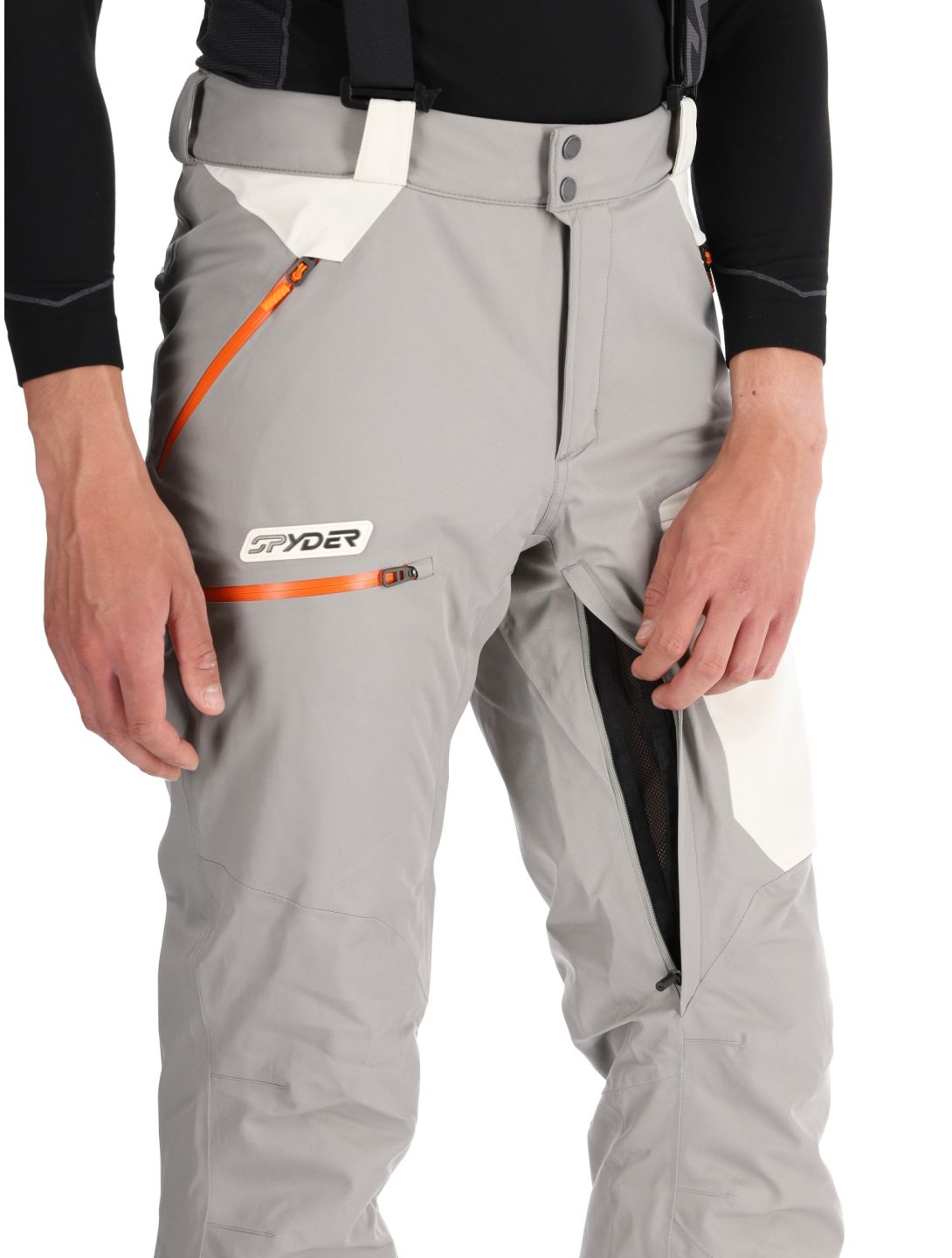 Spyder, Propulsion pantalones de esquí hombres Concrete gris 