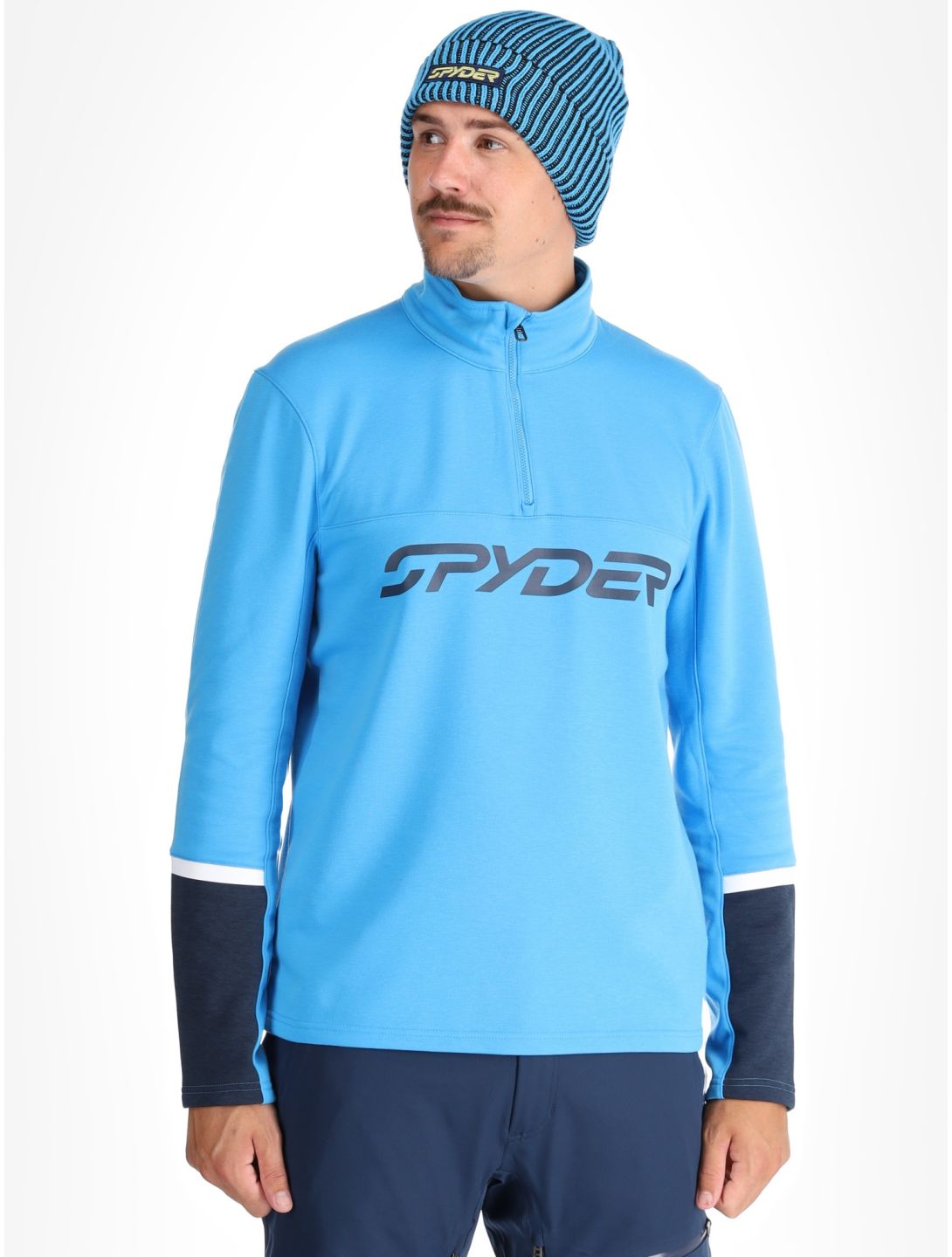 Spyder, Speed Fleece 1/2 Zip jersey hombres Aether Blue azul 