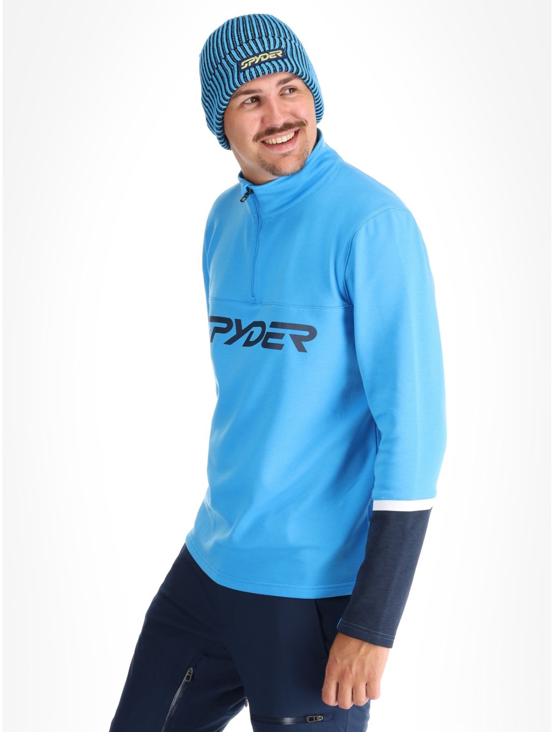 Spyder, Speed Fleece 1/2 Zip jersey hombres Aether Blue azul 