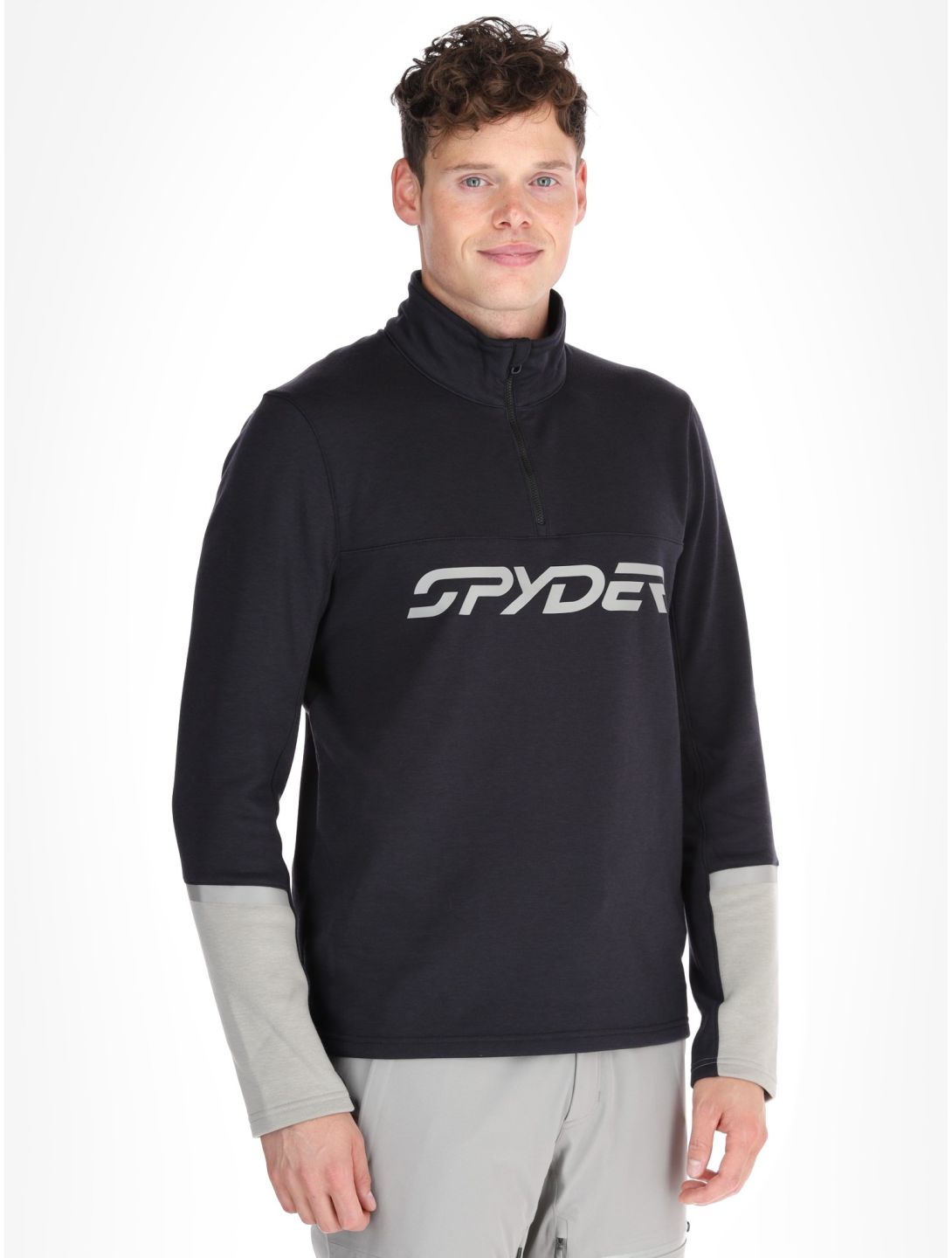 Spyder, Speed Fleece 1/2 Zip jersey hombres Black negro 