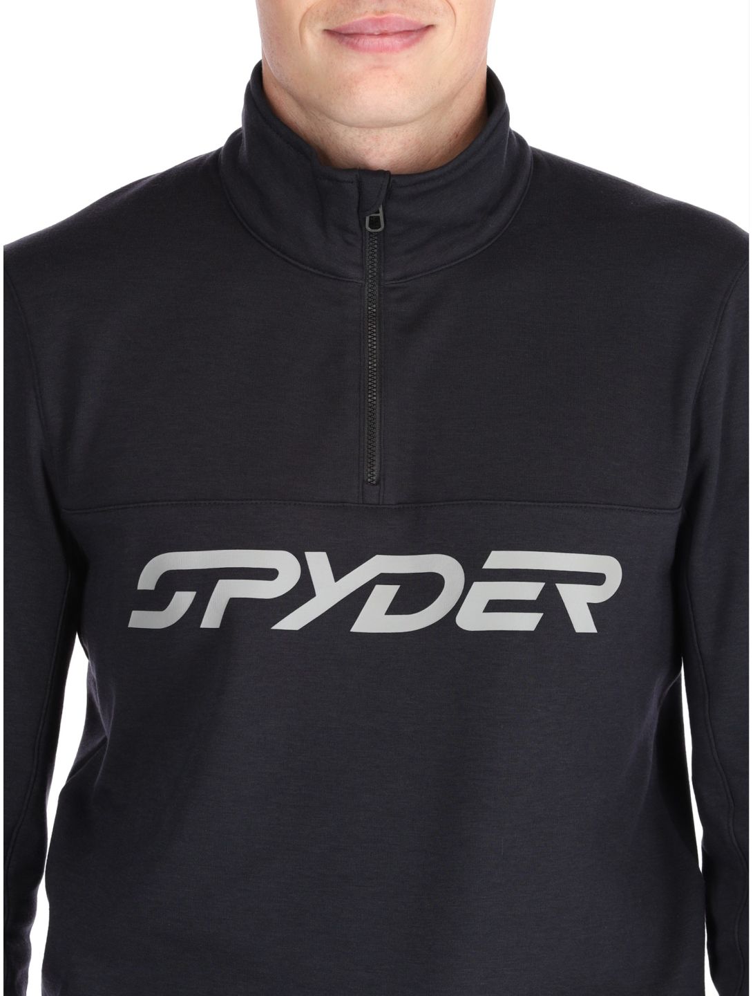 Spyder, Speed Fleece 1/2 Zip jersey hombres Black negro 