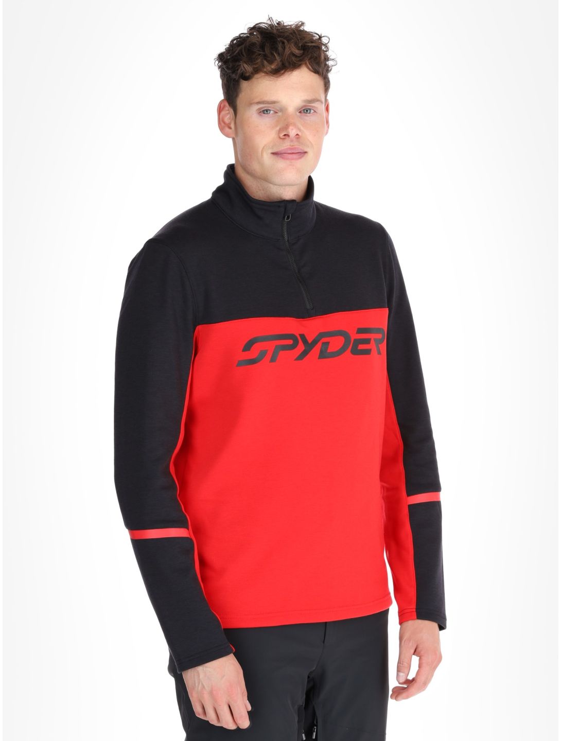 Spyder, Speed Fleece 1/2 Zip jersey hombres Spyder Red rojo 