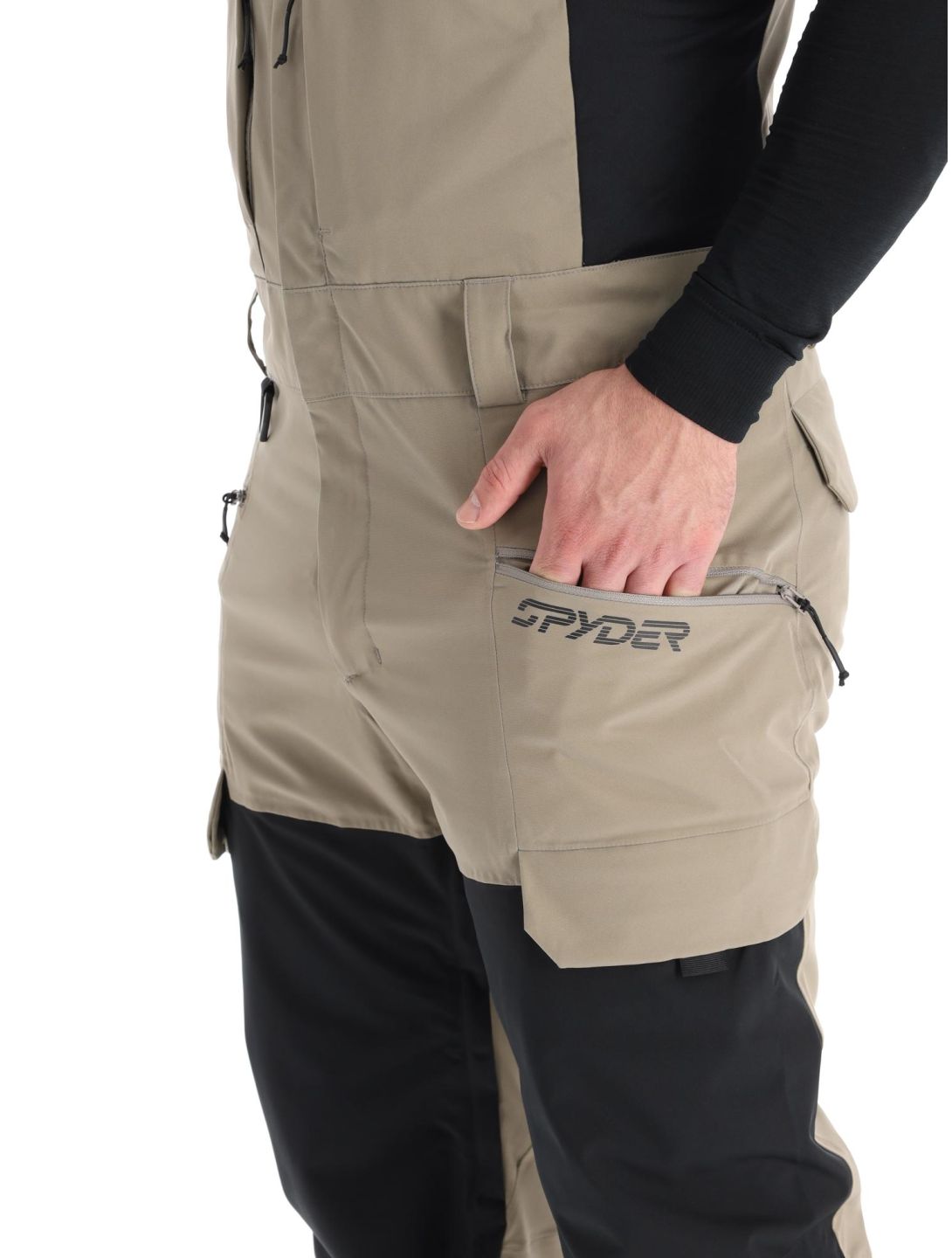 Spyder, Terrain Bib pantalones de esquí hombres Desert Taupe marrón 