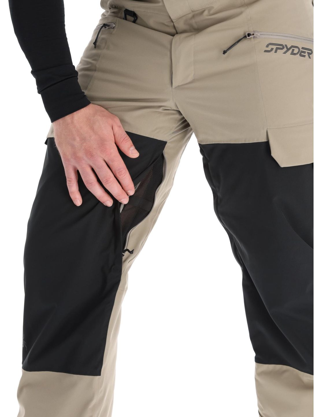 Spyder, Terrain Bib pantalones de esquí hombres Desert Taupe marrón 