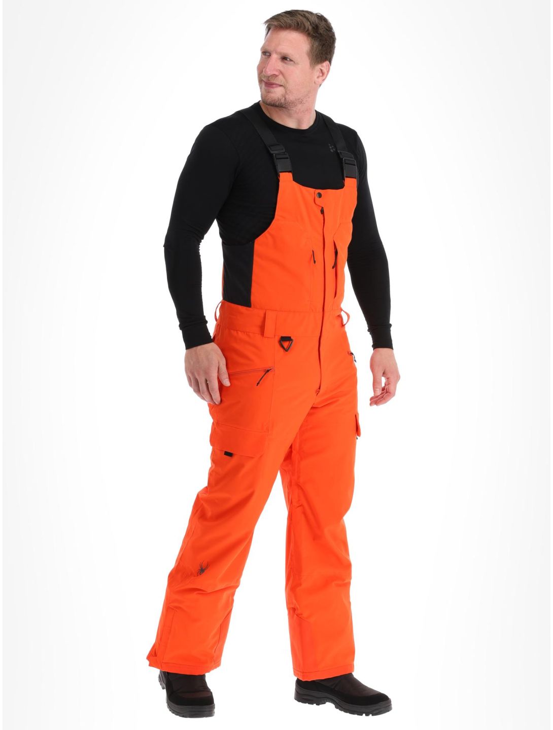 Spyder, Terrain Bib pantalones de esquí hombres Twisted Orange naranja 