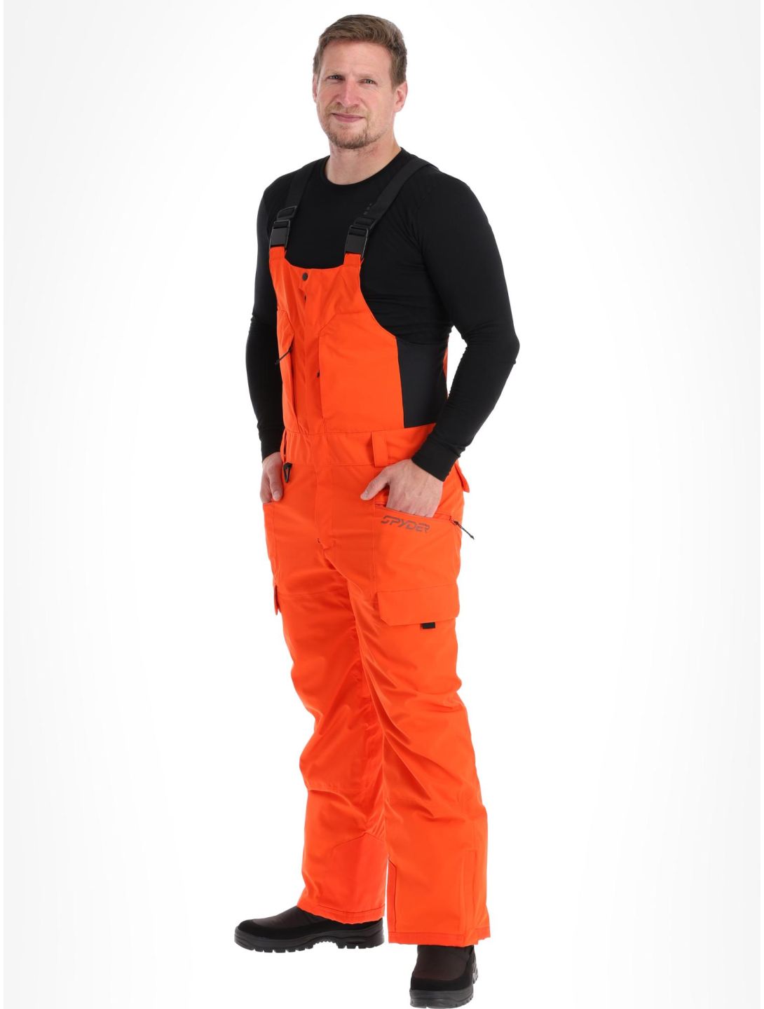 Spyder, Terrain Bib pantalones de esquí hombres Twisted Orange naranja 